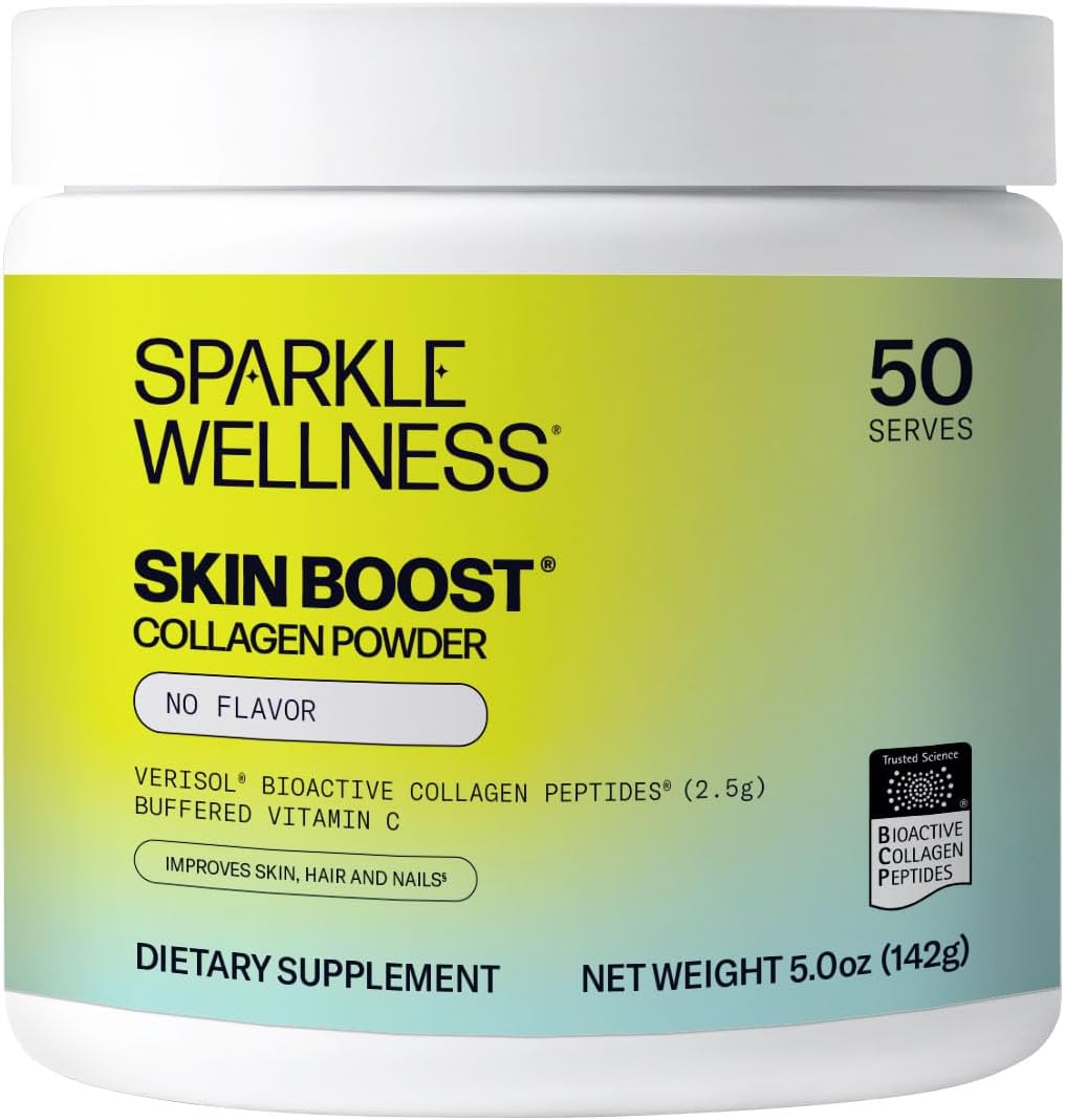 Sparkle Skin Boost (No Flavor) [50-Serves] Verisol Collagen Peptides Protein Powder Vitamin C Supplement Drink