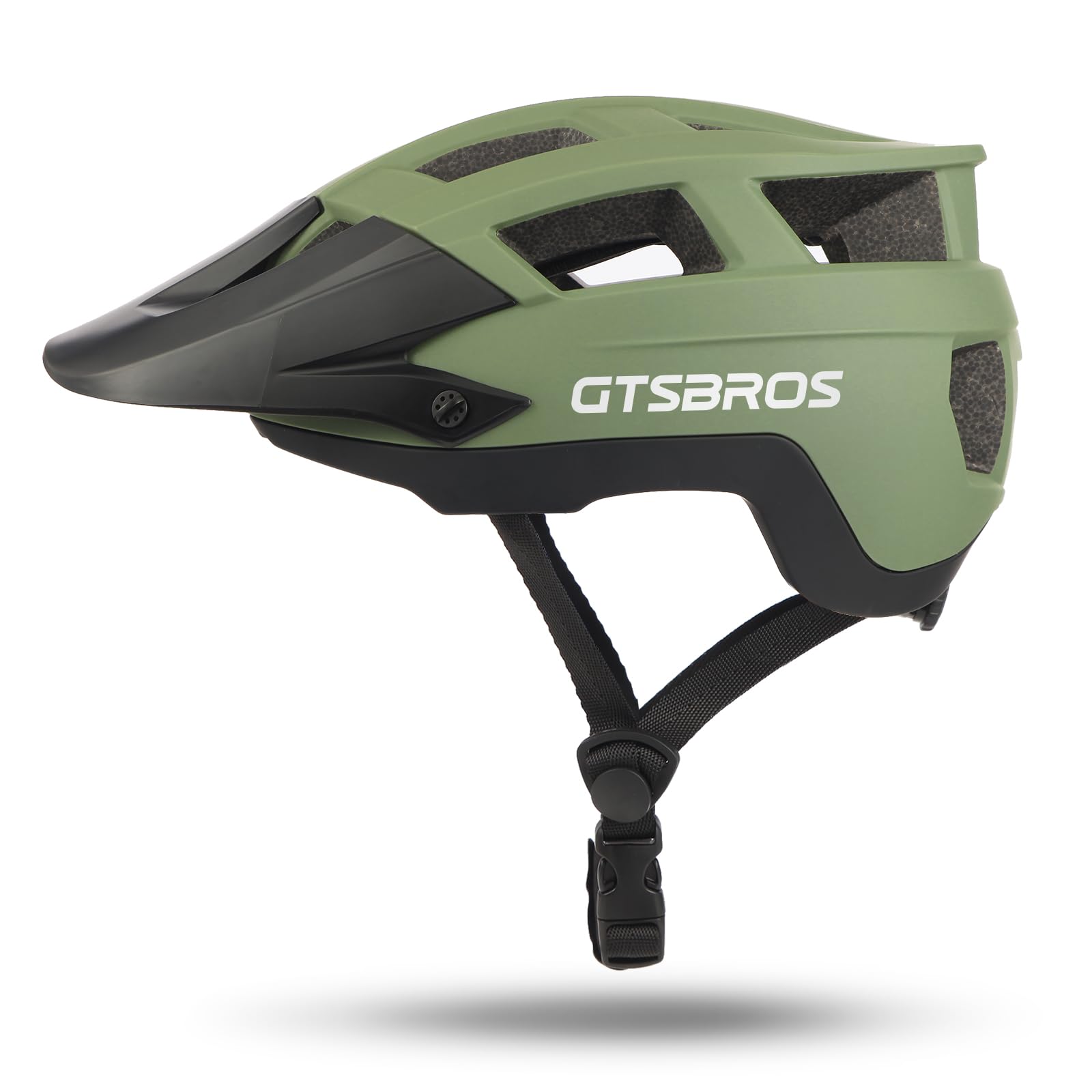 GTSBROS Mountain Bike Helmet for Adults with Removable Visor, CPSC Certified Dual Shell Lightweight MTB Bicycle Helmet, Adjustable & Ventilated for Men, Women & Youth : Sports & Outdoors