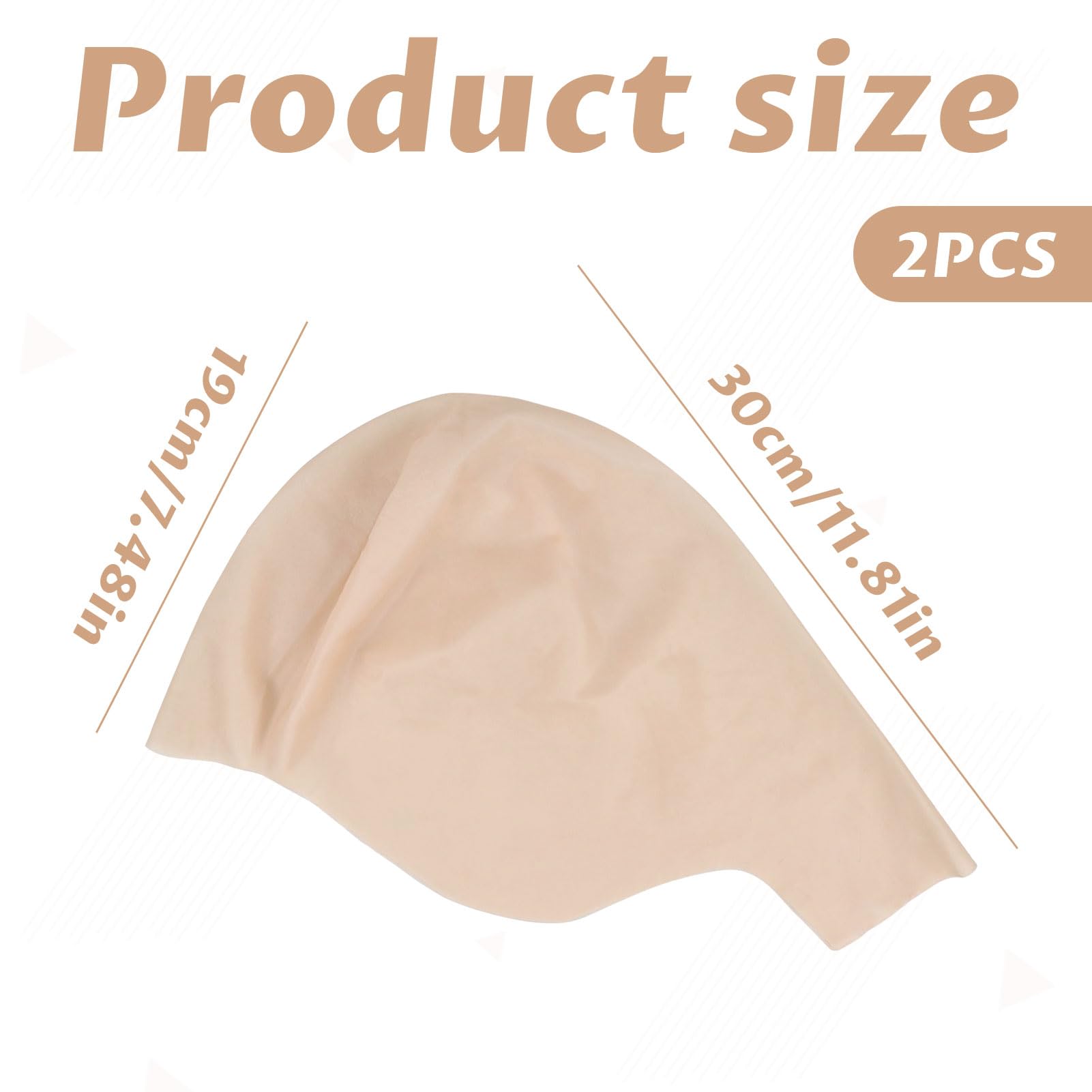 Qianeffort Bald Cap,2 PCS Latex Bald Caps for Dress Cosplay,Skin-color Bold Caps,Bald Wig for Adult,Bald Cap for Gru Costume,Bald Head Cap Bald Cover,Latex Bald Caps for Adult Men and Women - Image 2