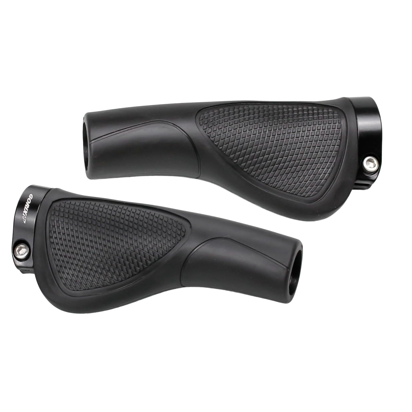 GORIX Bike Ergo Grips (Long133mm/Short92mm) TPE Lock On Fatigue-Reducing Handlebar Mountain Bicycle (GQZ-COMF) (Long:133mm)
