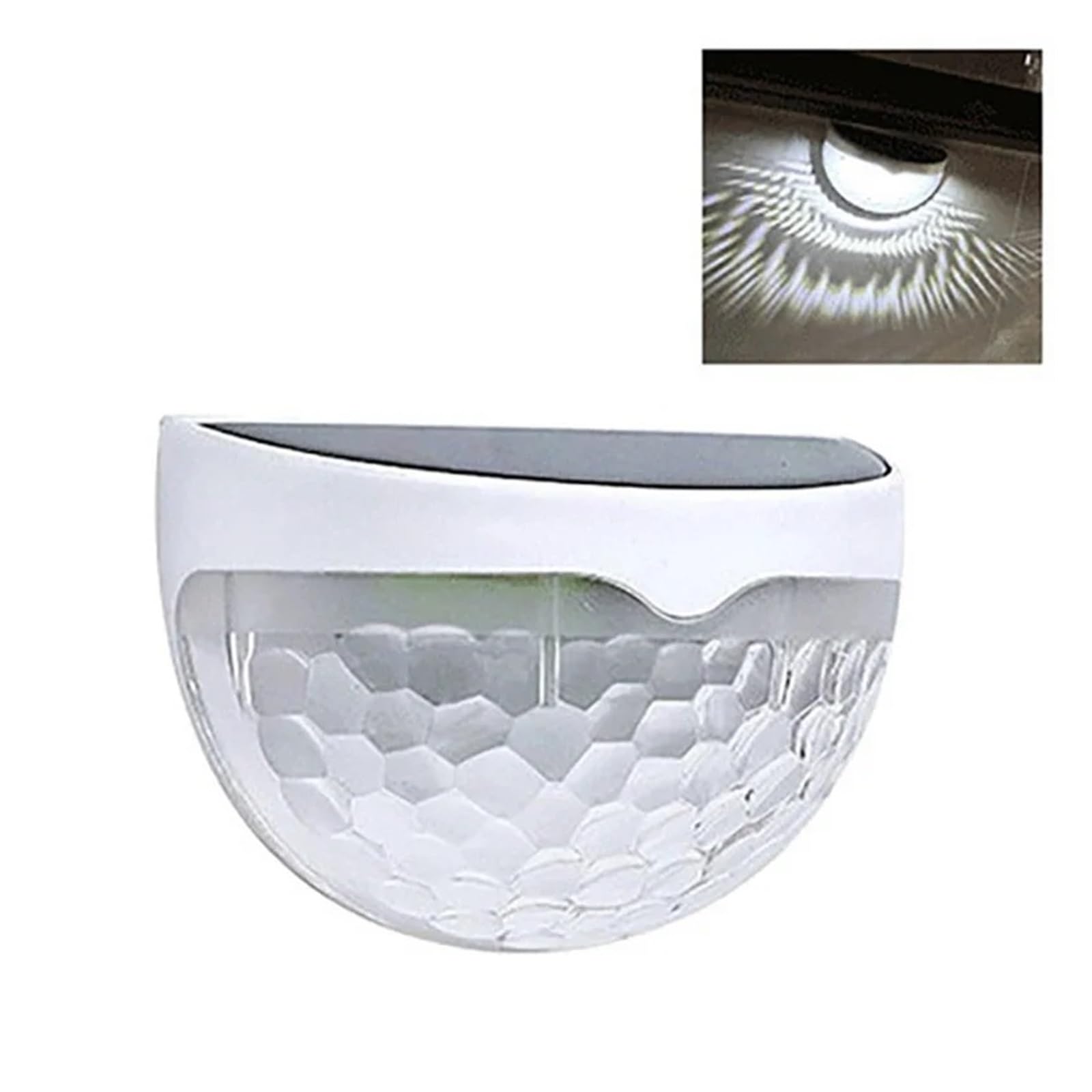 Luz Solar LED, Lámparas De Pared For Exteriores, Energía For Jardín, Lámpara Impermeable For Valla, Decoración Navideña, Led Adorno Brillante Y Suave(White Shell-White,12Pcs)