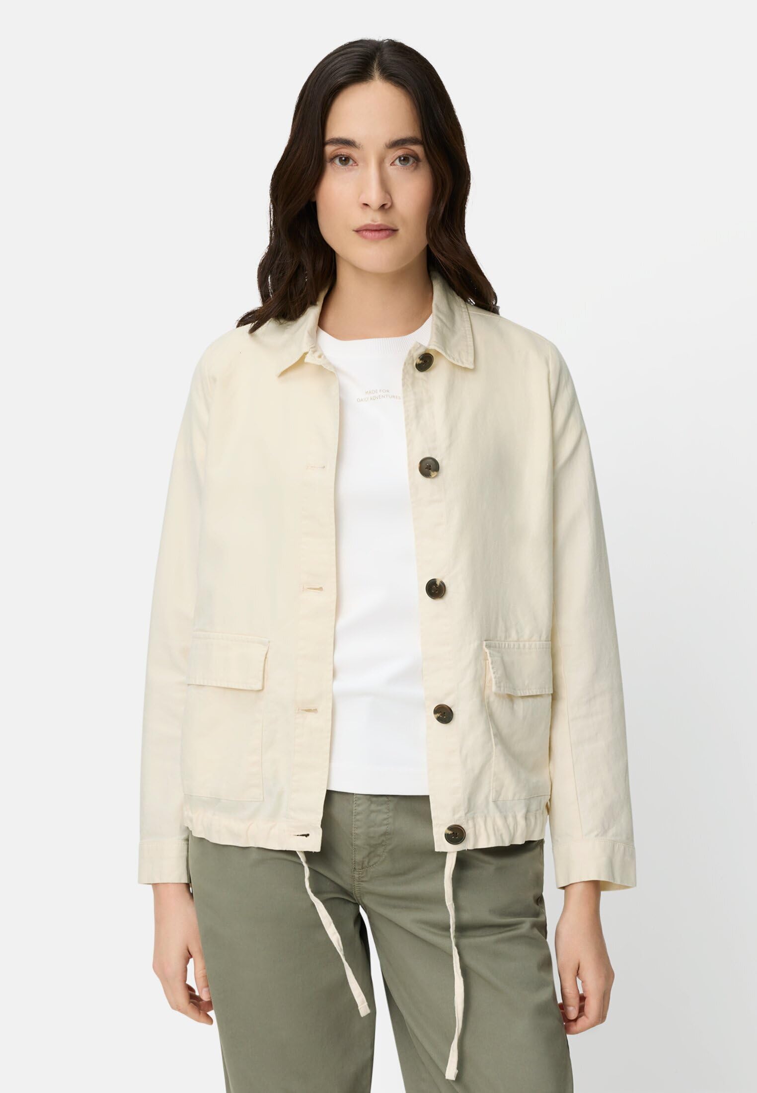camel active 344190-5f98 Blazer Casual, Blanco, 44 Mujeres