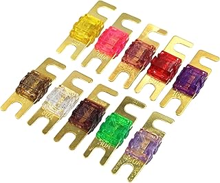 1PCS ANL Gold-Plated Stud car Fuse Mini car Audio AFS Fuse 20A 30A 40A 50A 60A 70A 80A 100A 125A 150A 175A 200A (Color : 1Pcs, Size : 60A)