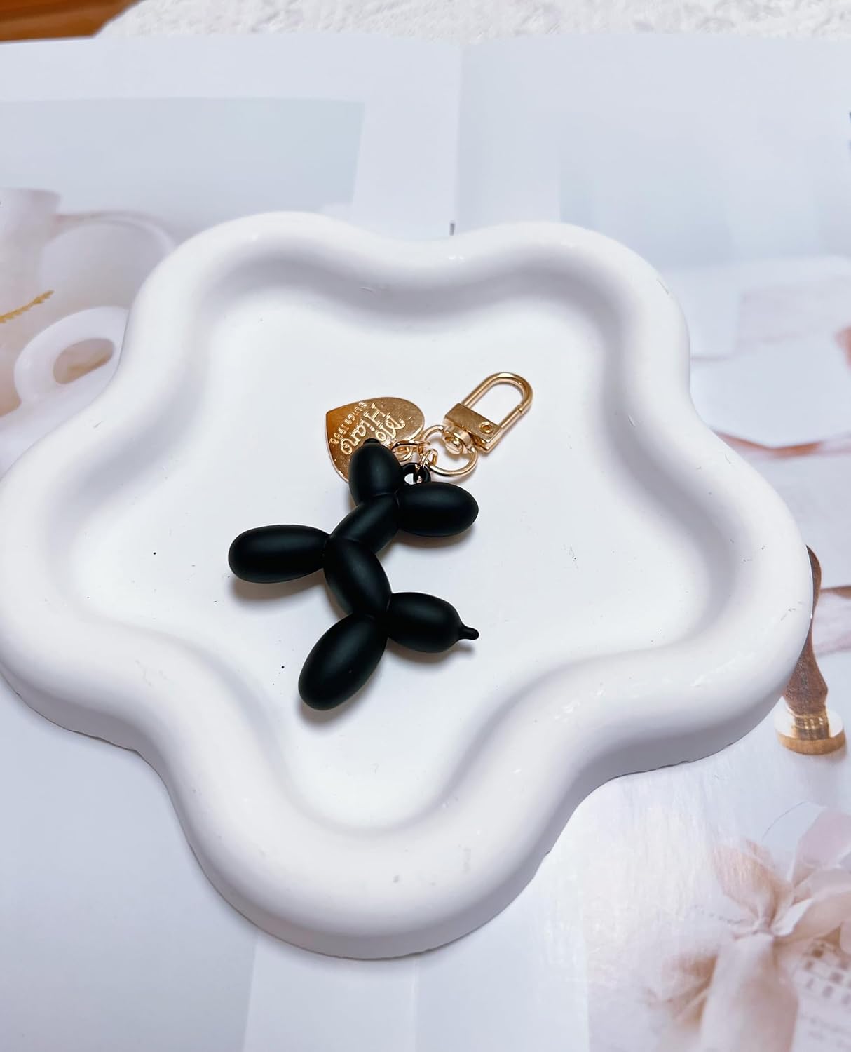 Cute Balloon Dog Bag Charms for Women, Y2K Purse Charm Keychain image 3