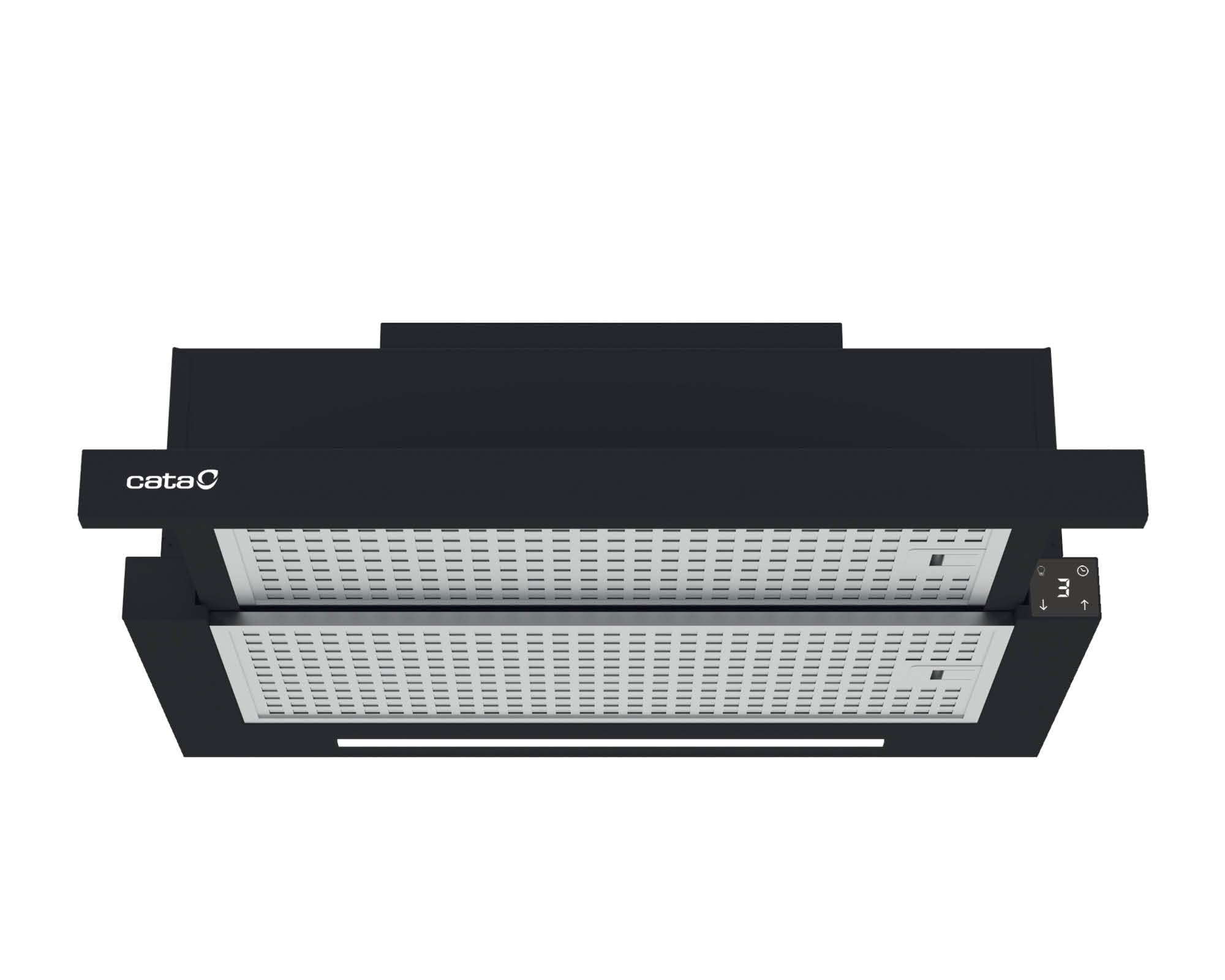 CATA Campana Extractora TFH 6630 BK Panel de Control Táctil 6 Niveles de Extracción Motor Extra Silencioso Iluminación LED Nivel Sonoro 47 db Sistema de Fácil Instalación Ancho 59.8 Color Negro
