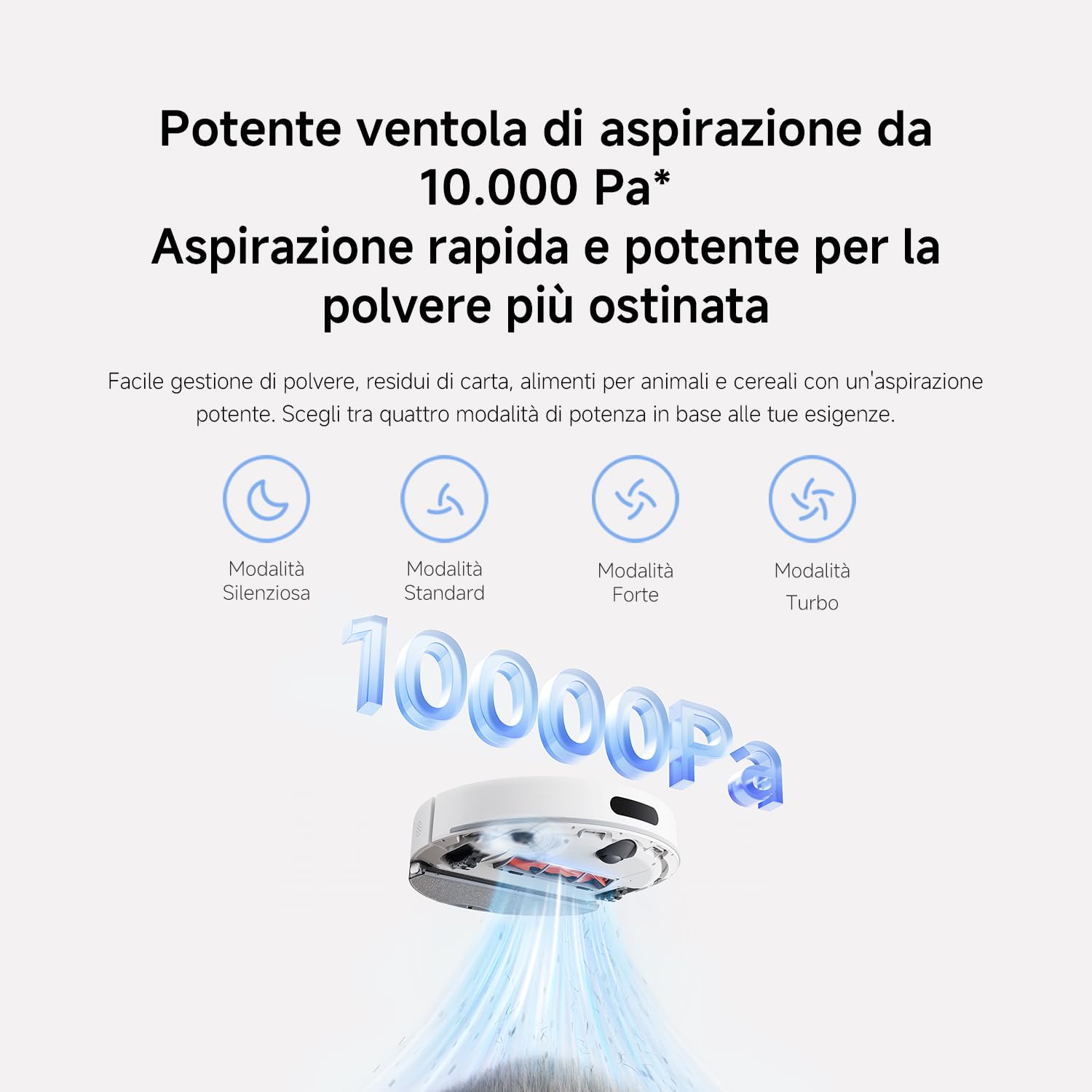 XIAOMI 2025 H40 Robot Aspirapolvere Lavapavimenti con Mappatura LDS | Stazione di Svuotamento Automatico, Aspirazione 10000Pa, Autonomia 180 Min, Controllo App/Voce, per Pelo di Animali