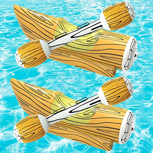4Pcs Inflatable Pool Float Row Toys, Battle Log Rafts Pool Fighting Toys Water Sports Games Party Favors For Kids And Adults #TOP7