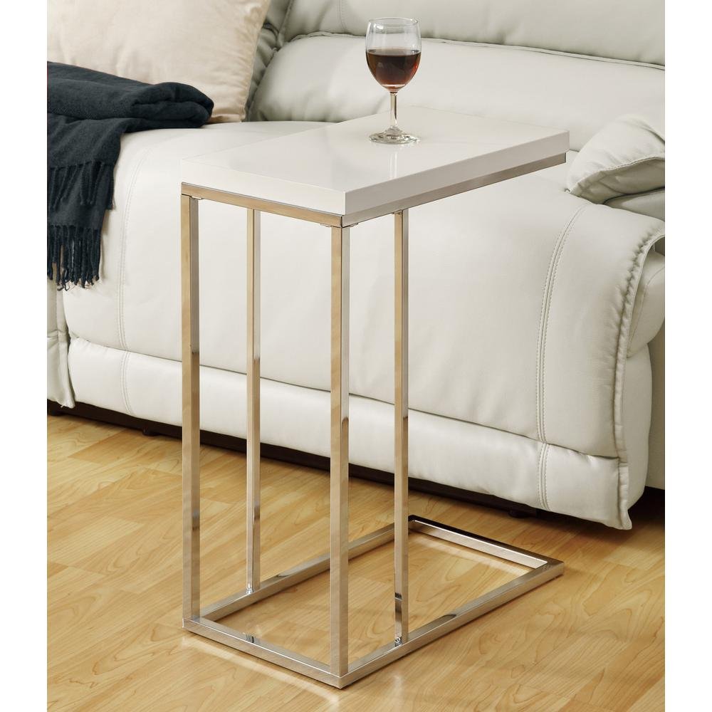 DG DEXAGLOBAL Prime Glossy White End Table