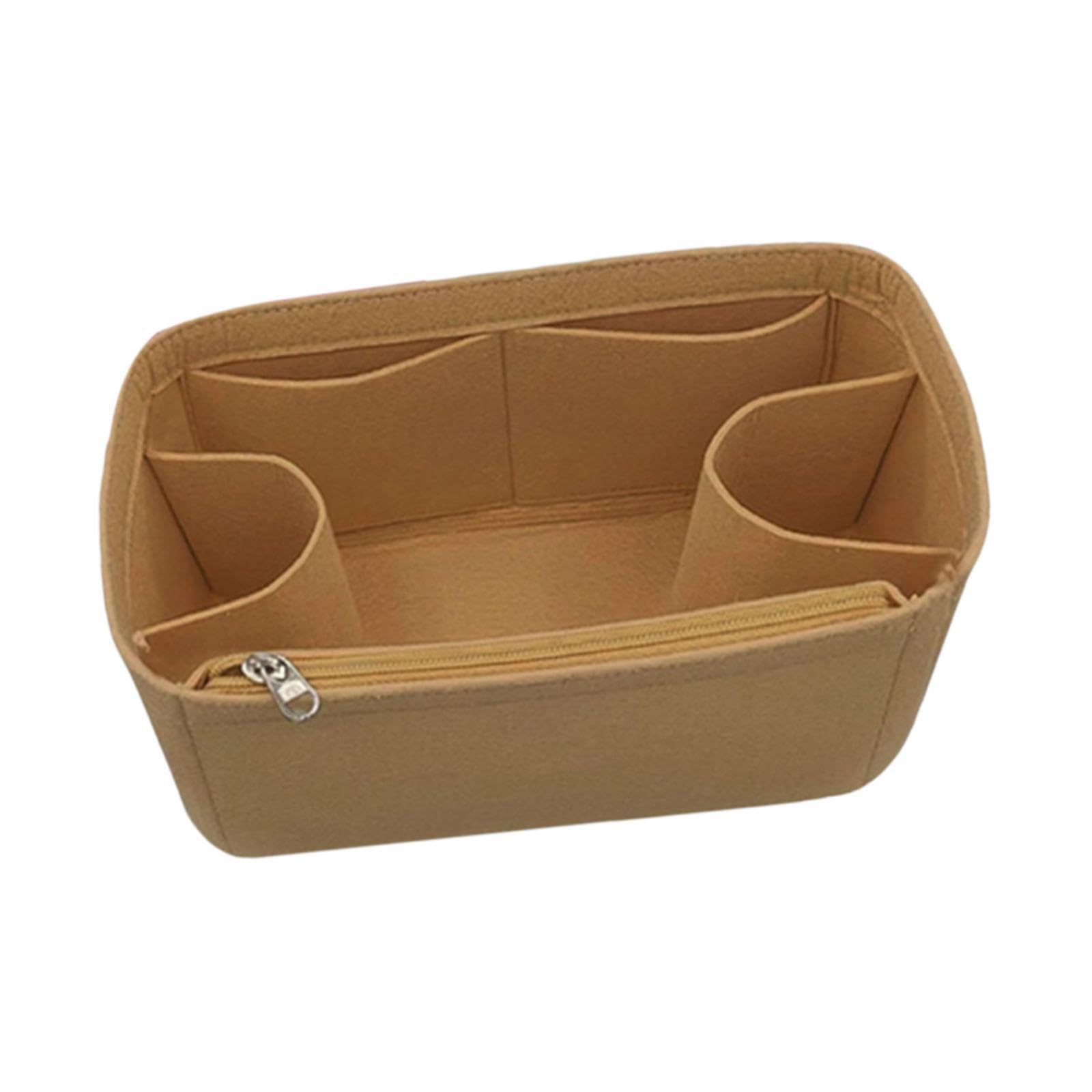 QUXVUIS Simplify Days Using Lightweight Purse Organizer Insert Combining Strength With Effortless Functionality Purse Organizer Insert For Handbags Divider Liner, Khaki, 41x18x25cm