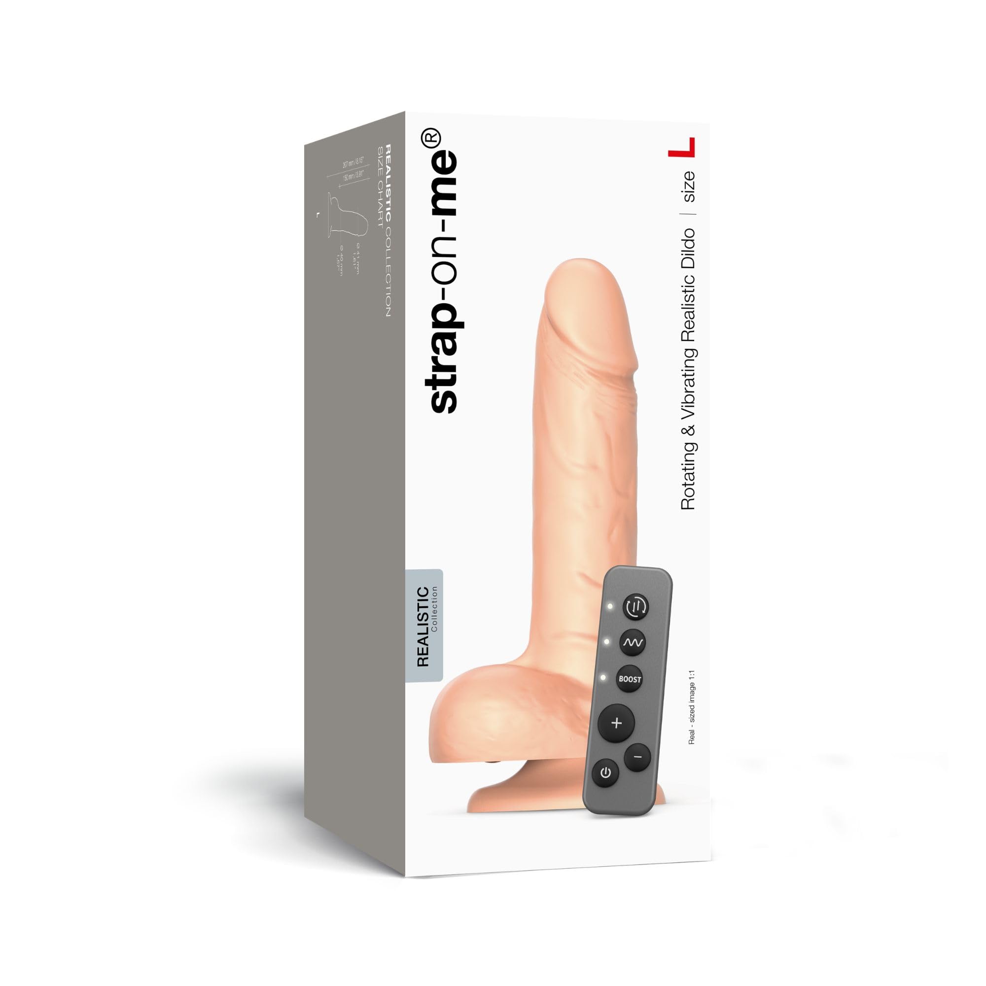strap-on-me Dildo Realistico Rotante Vibrante con Telecomando, Ricaricabile, Sextoy Donna, Dildo Rotante a 360° Va e Vieni, Doppio Motore, Ventosa Potente, 7 Modalità, Lunghezza Inseribile 150 mm