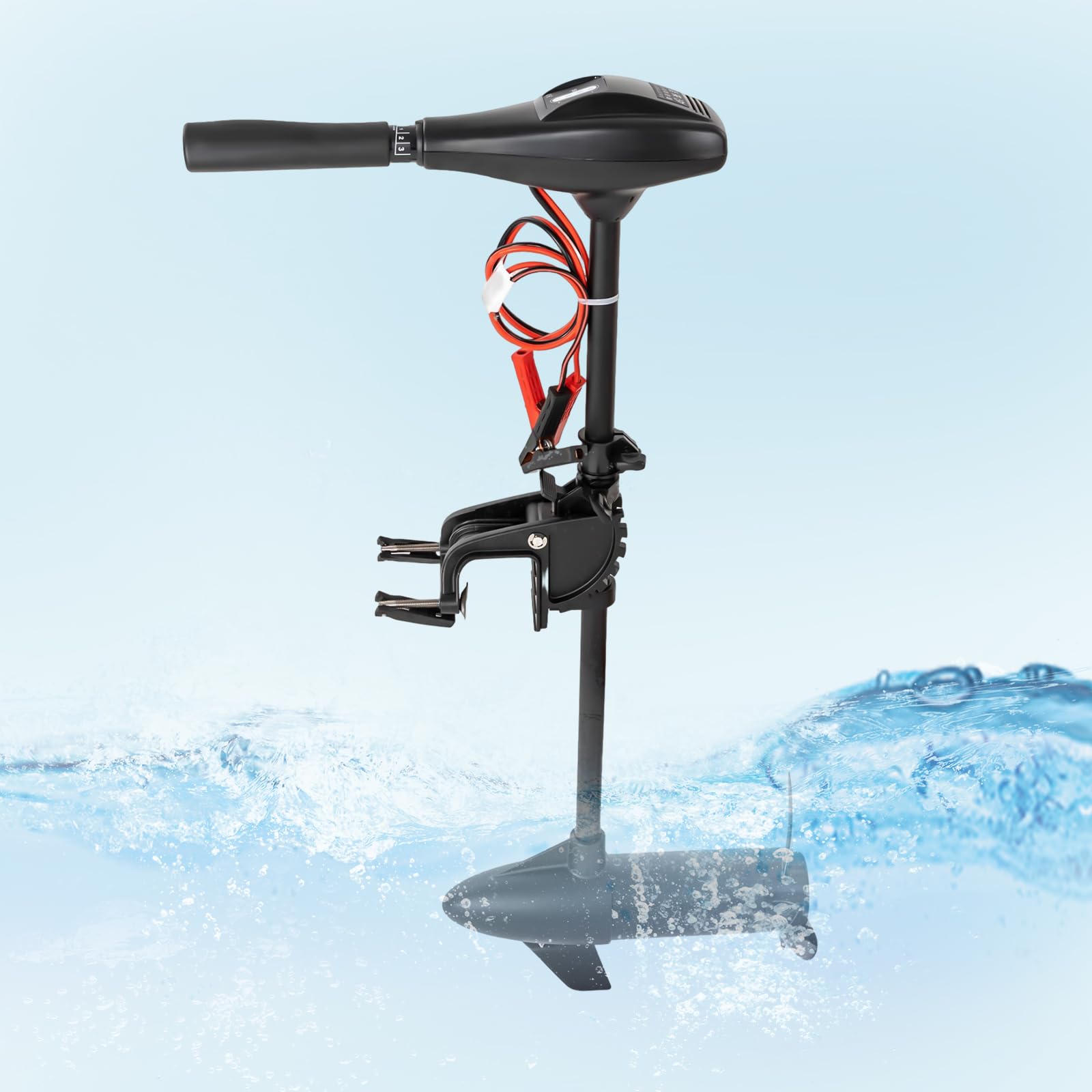 Außenbordmotor Elektromotor Elektrobootsmotor 58lbs 12V Bürste Reinkupfermotor für Schlauchboote Fischerboote Segelboote 612W
