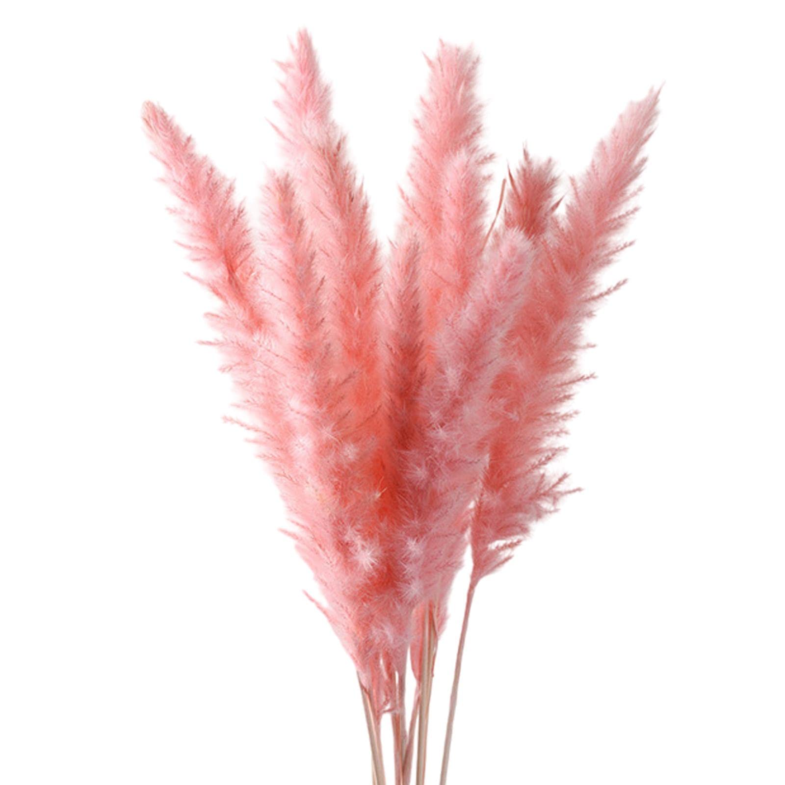 UJEAVETTE 15x Dried Pampas Grass Reed Flowers Bunch Home Party Gift Boho Decor Pink-image-45