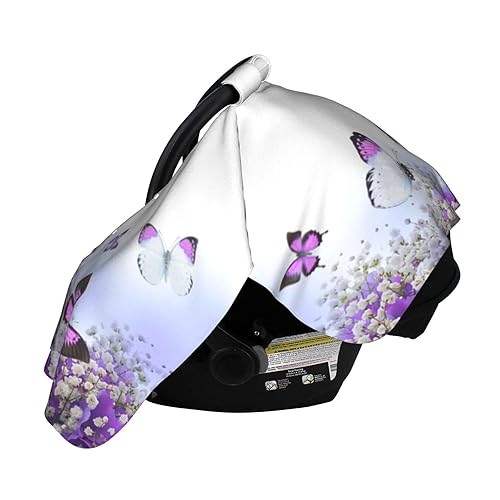 Vista 66 de KiuLoam Toldo de asiento de automóvil de animales del bosque, funda de lactancia para mamá lactancia, funda de asiento de automóvil para bebé/fundas