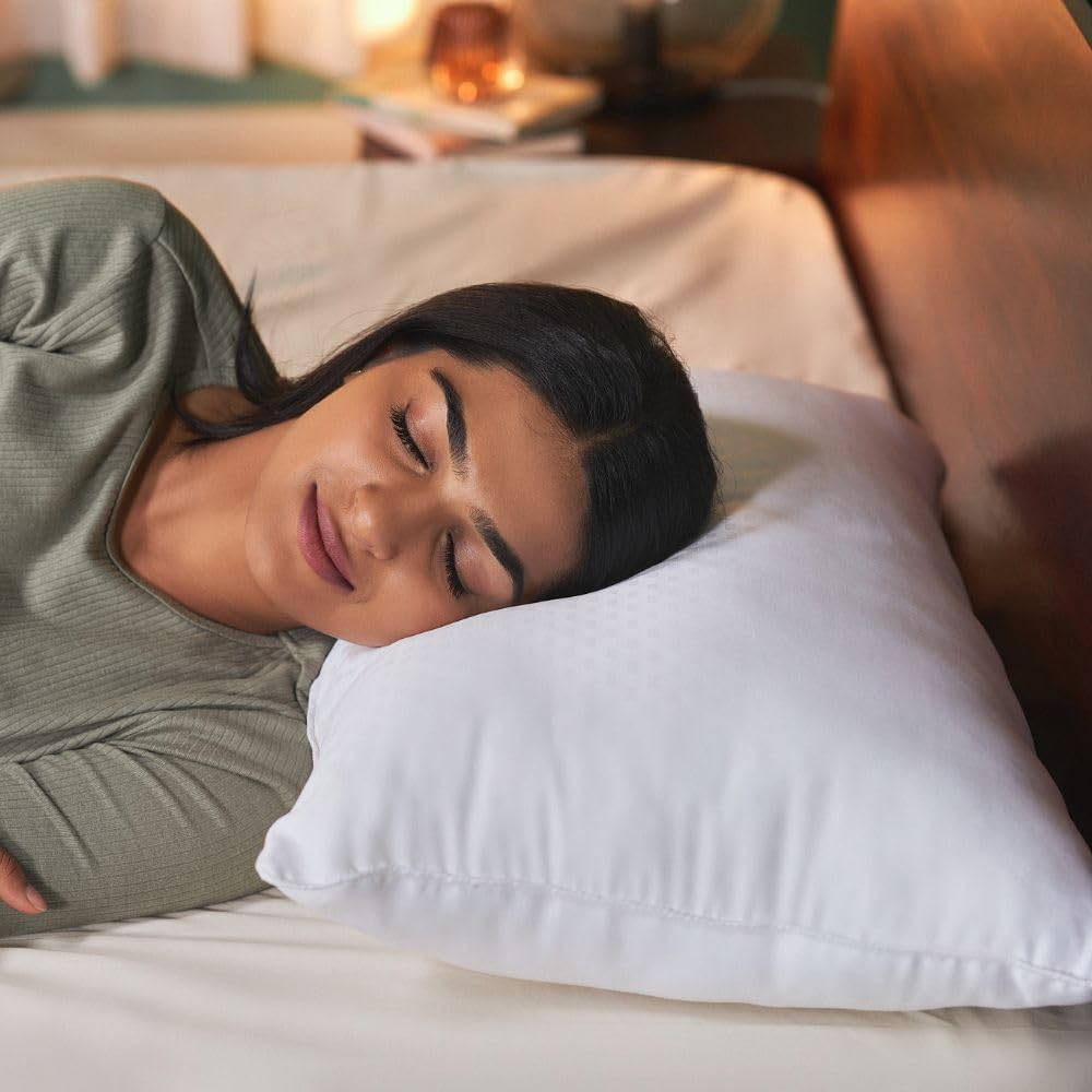 duroflex Polyester Bliss - Lightweight, Fibre Pillow with Breathable Fabric (27 X 17 Inches) Pack of 2, White (B0894J84BZ) Amazon Price History, Amazon Price Tracker