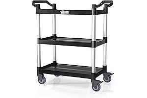 WDT Heavy Duty 3-Tier Rolling Utility Cart