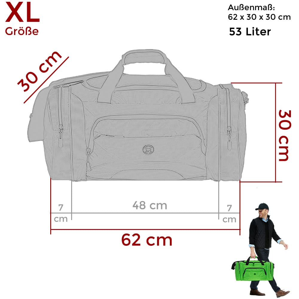 Sporttasche Elephant Color XL Reisetasche 1298 Grau + Trinkflasche