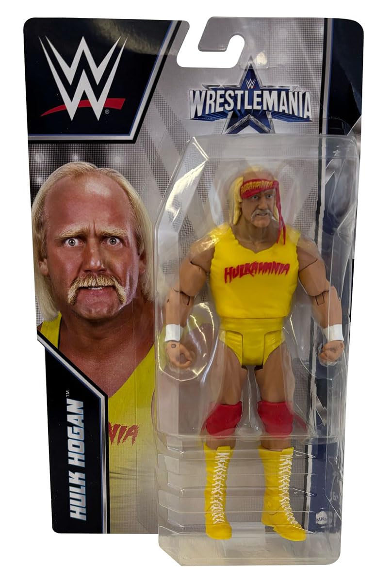 WWE WrestleMania Hulk Hogan Action Figure, Posable 6-Inch