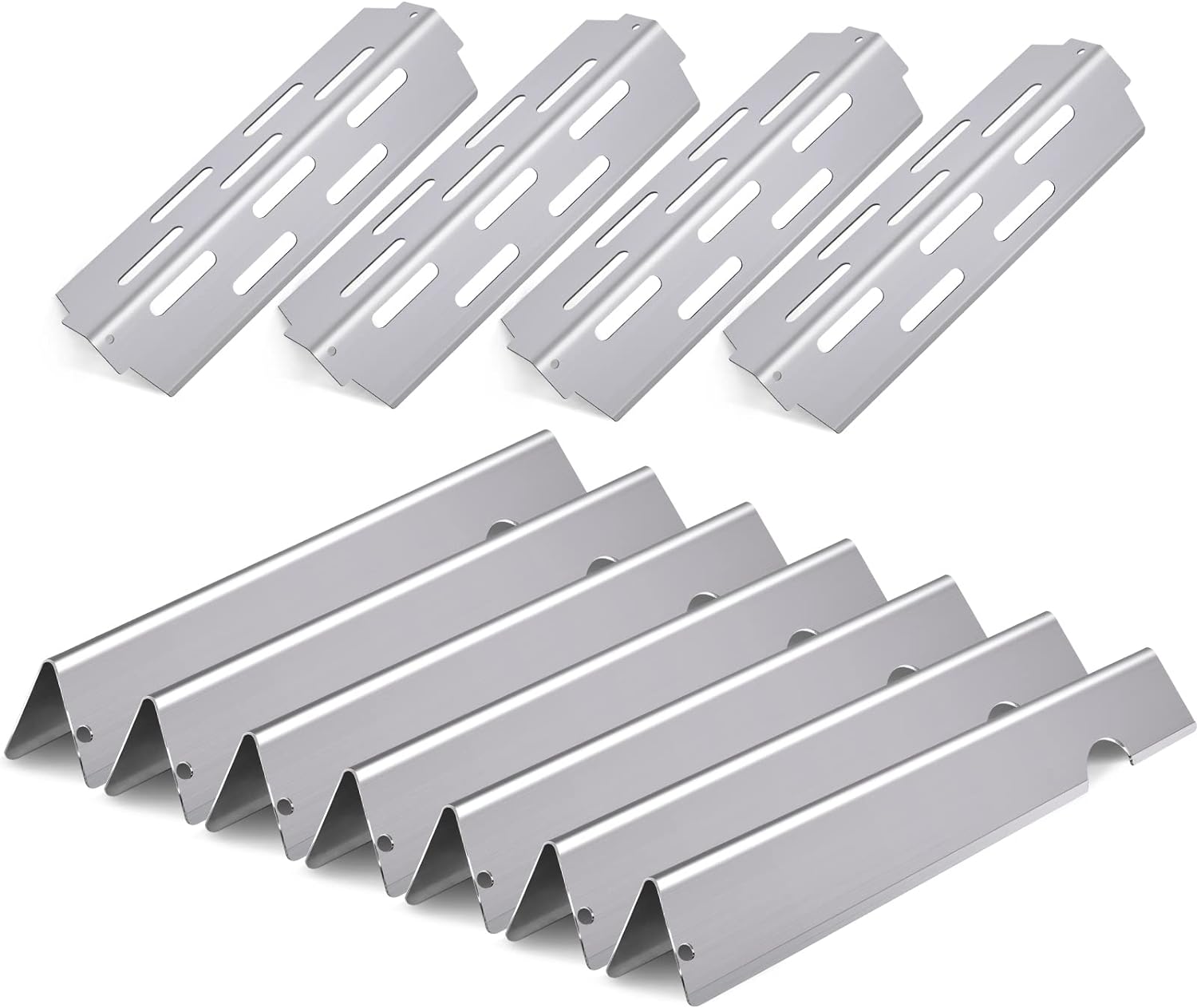 Grill Flavorizer Bars Heat Deflectors BBQ Gas Grill Replacement parts for Weber 66041, 66033, 66796, Weber Genesis II E-410, S-410, Genesis II LX E-440, S-440, 17” Stainless Steel Flavor Bars