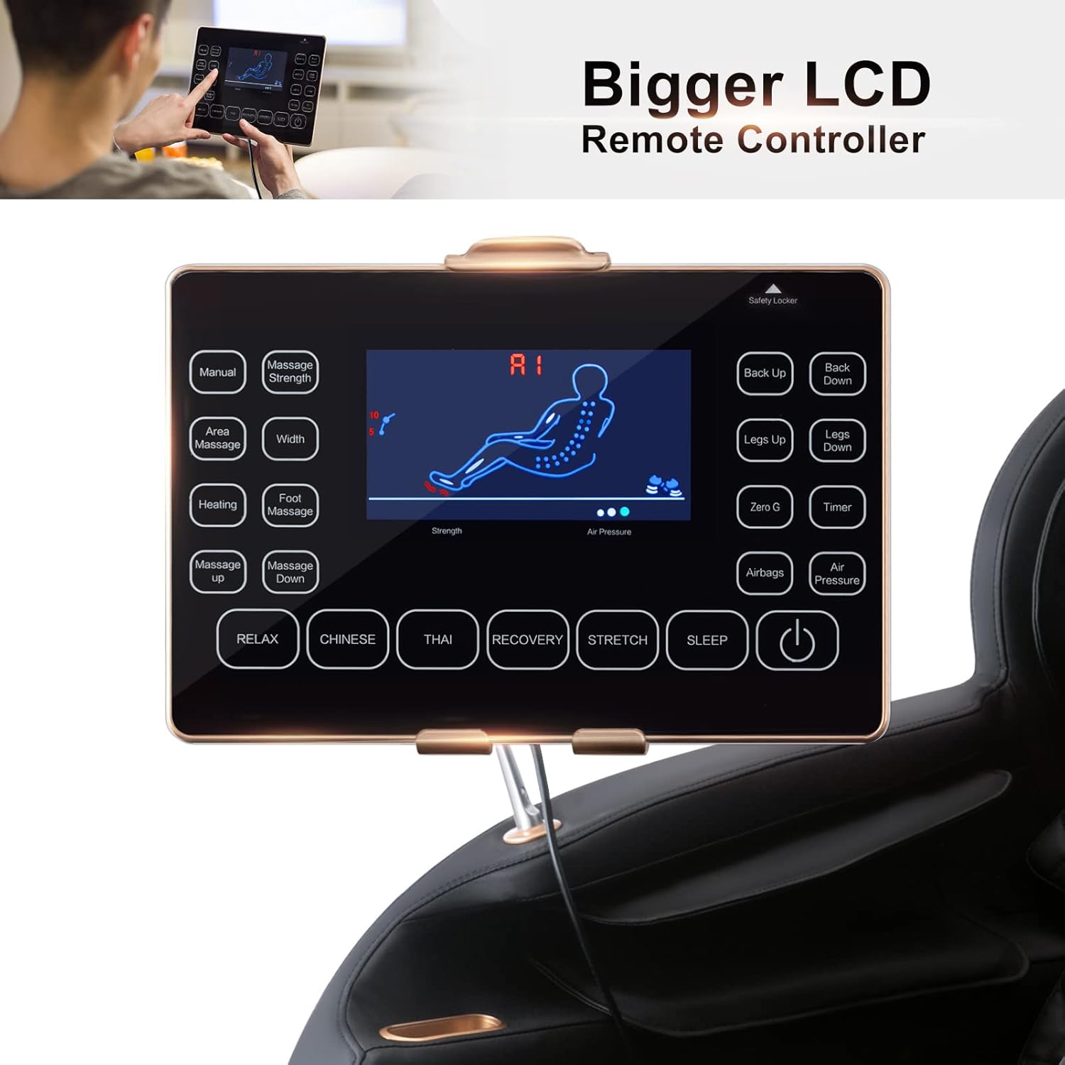 Artist hand 3D Zero Gravity Recliner Massage Chair with SL Track, Full Body Massage Chair with 6 Auto Modes & Thai Stretching,Backrest Heating,Airbag Massage,Bluetooth Speaker,USB Charging Jack,Black : Beauty & Personal Care