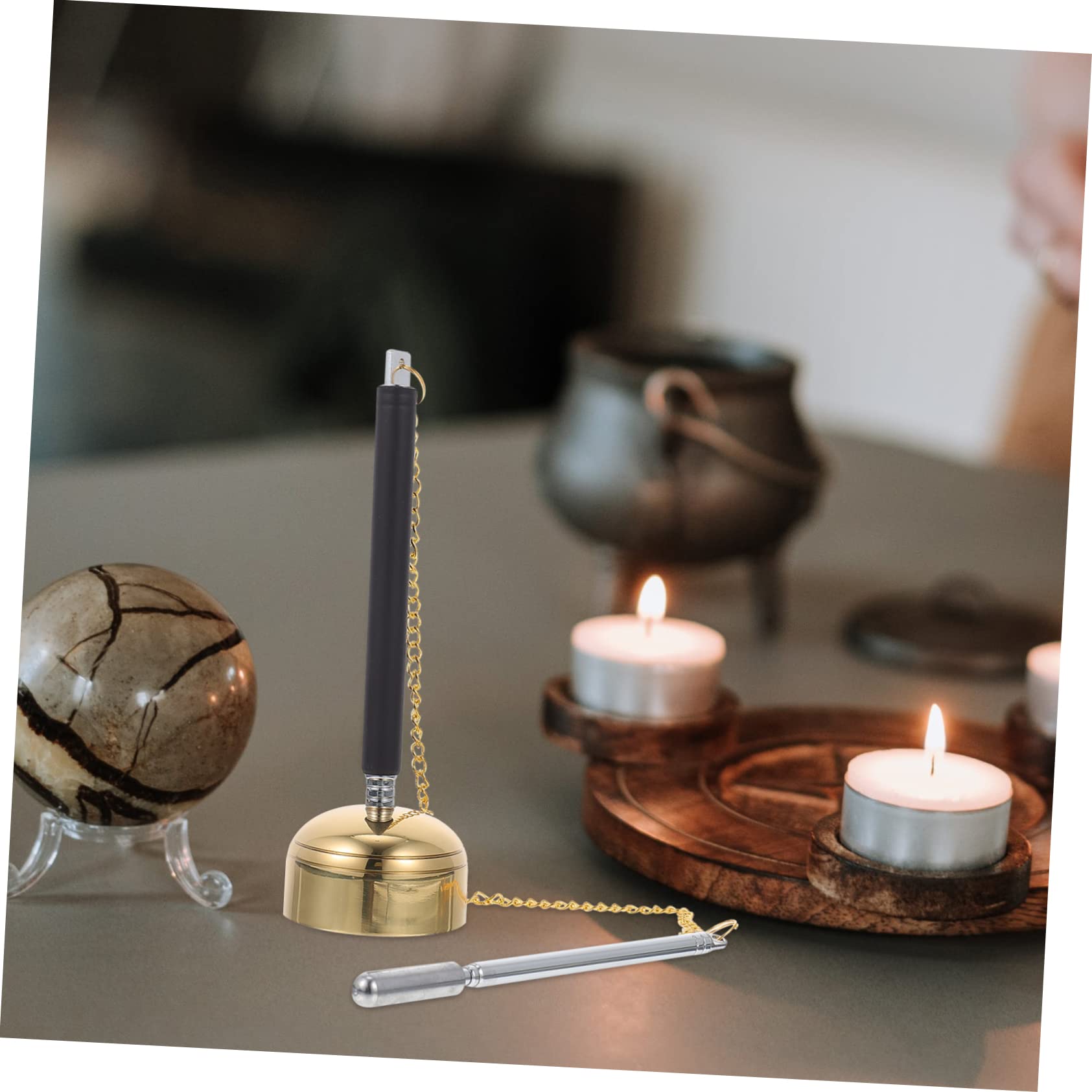 FUNOMOCYA 1Pc Flexible Chime Handbell Portable Meditation Instrument for Temple Spiritual Practice for Energy Healers Home Decor and Daily Resonance