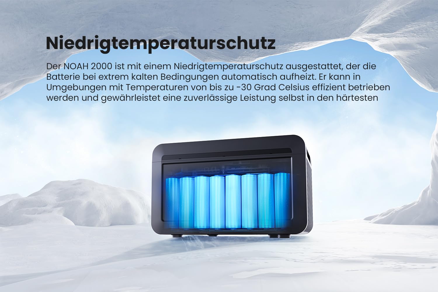 Powerness® Balkonkraftwerk Speicher Growatt NOAH 2000 Speicher 2048Wh mit 1800W PV-Eingangsleistung IP66 für Balkonkraftwerk (NOAH 2000 * 1)
