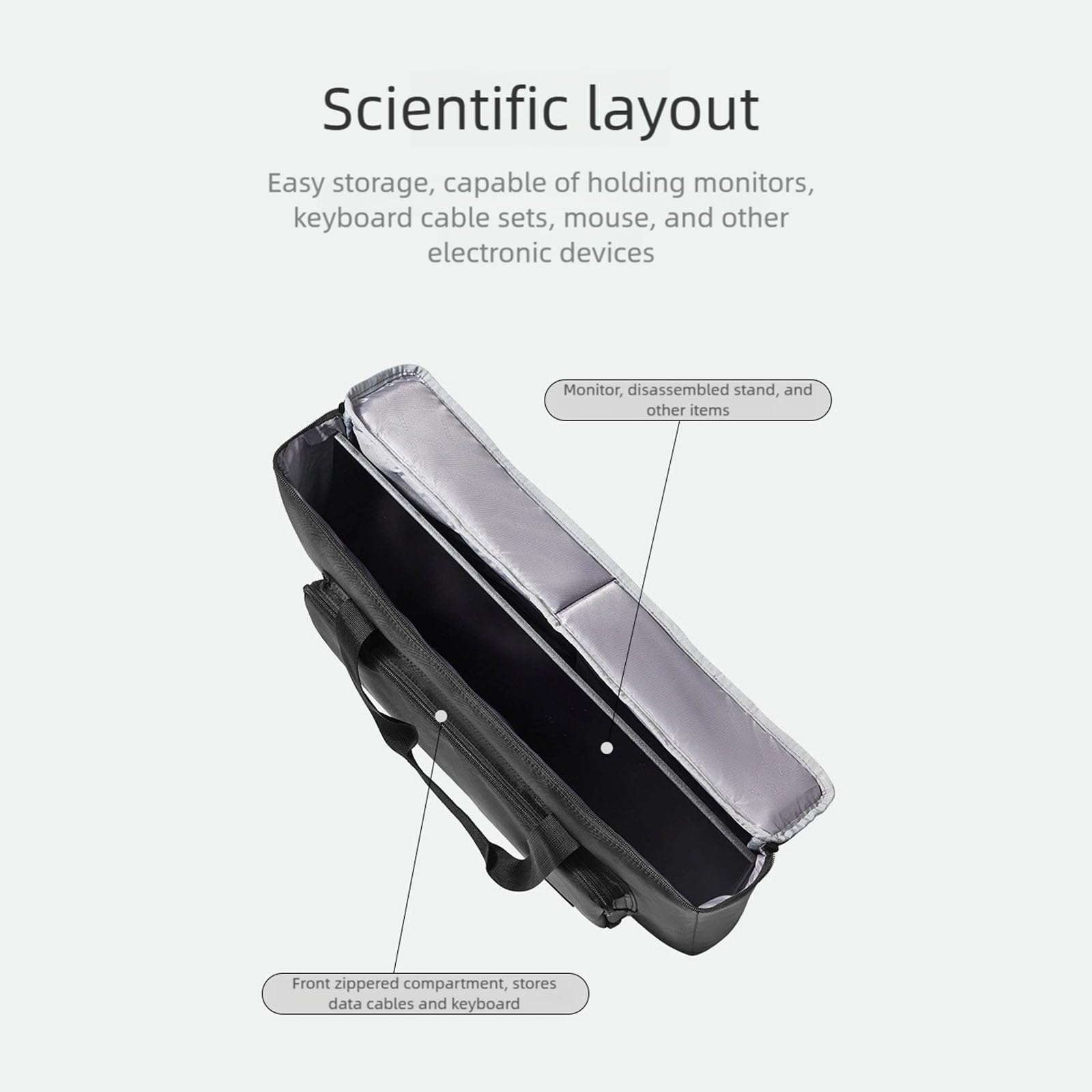 Funda protectora ligera para monitor de 61.0 cm / 68.6 cm con cómoda funda de asa