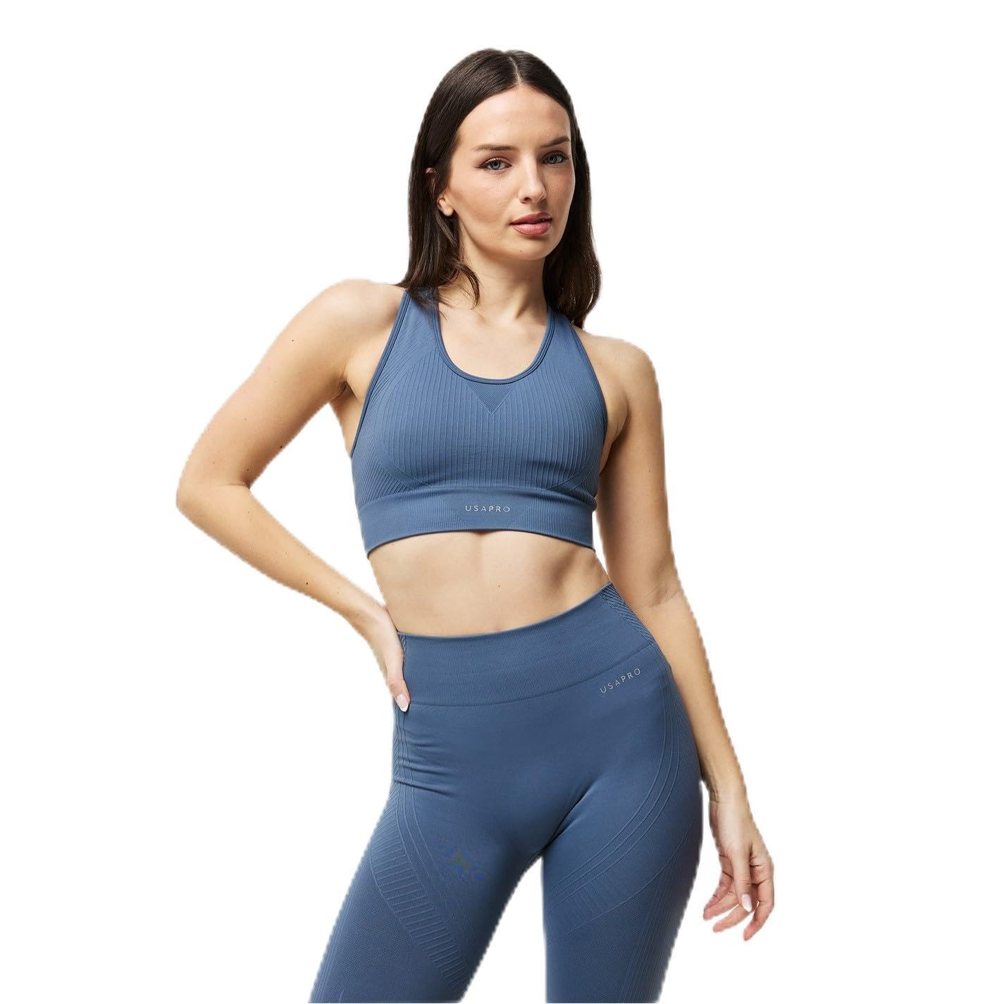 Usa Pro Women's Storm Seamless Crop Sports Bra Medium