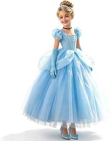 cinderella theme birthday dress CQDY Girls Costumes Halloween Princess Up Fancy Party Ball Gown Ideal for princess