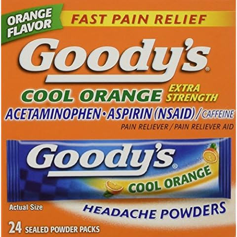 Goody's Extra Strength Headache Powder, Cool Orange Flavor Dissolve Packs, 24 Individual Packets (3 Pack) Cover