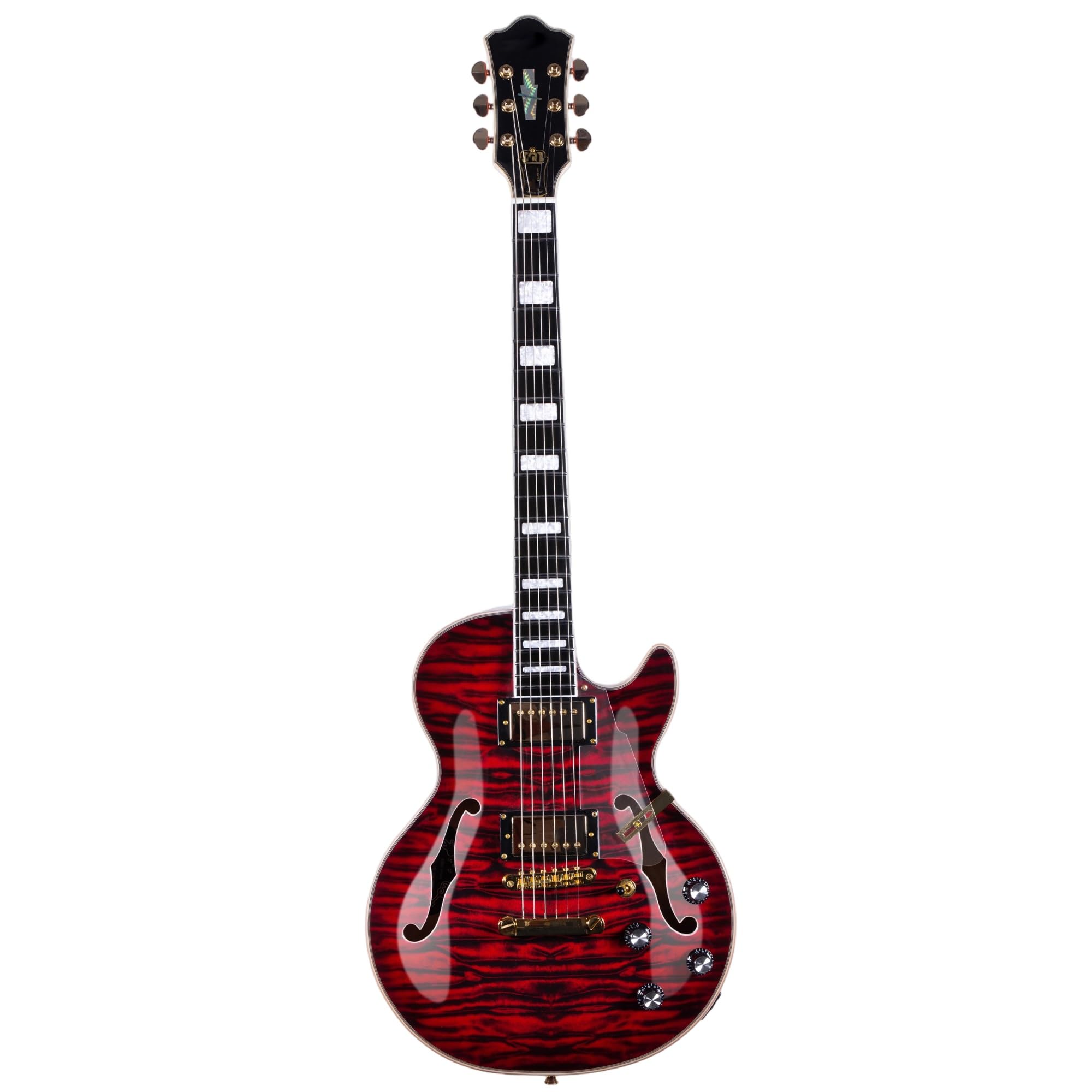 Gitara Elektryczna Humbucker Pickup LP Gitara Elektryczna Palisander Podstrunnica Miłośnicy Muzyki Profesjonalna Wydajność(Red)