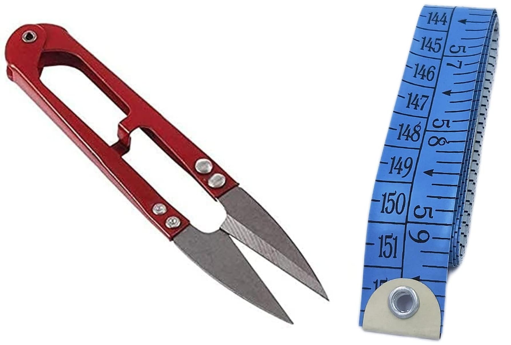 Combo Pack of 1 Metal Sewing Snips Thread Cutter Scissors and 1 Sewing Tailor Tape