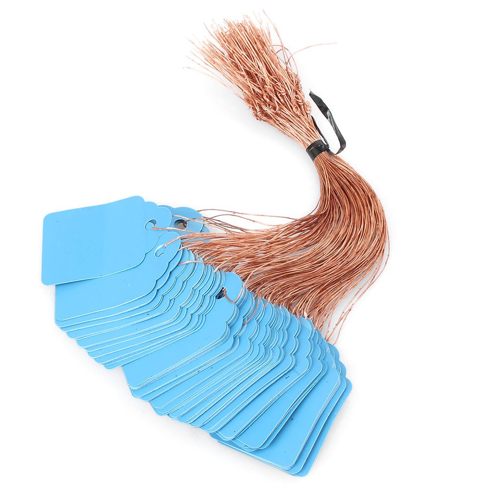 100 étiquettes Prix Avec Ficelle - Mini Tags 3,5x2cm Pour Bijoux Et Vêtements - Papier Manille Blanc