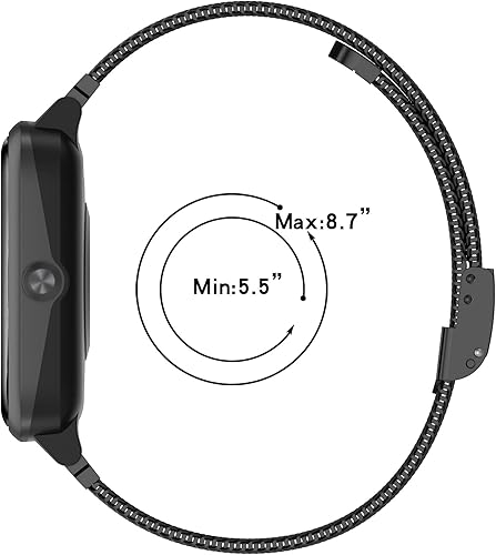 Miniatura 2 de FitTurn Paquete de 2 bandas delgadas para Amazfit Bip 5/Pace/Cheetah/Stratos 2 3/GTR 4/GTR 3/GTR 3 Pro/GTR 2/GTR 2e/GTR 1.850 in SmartWatch, correa