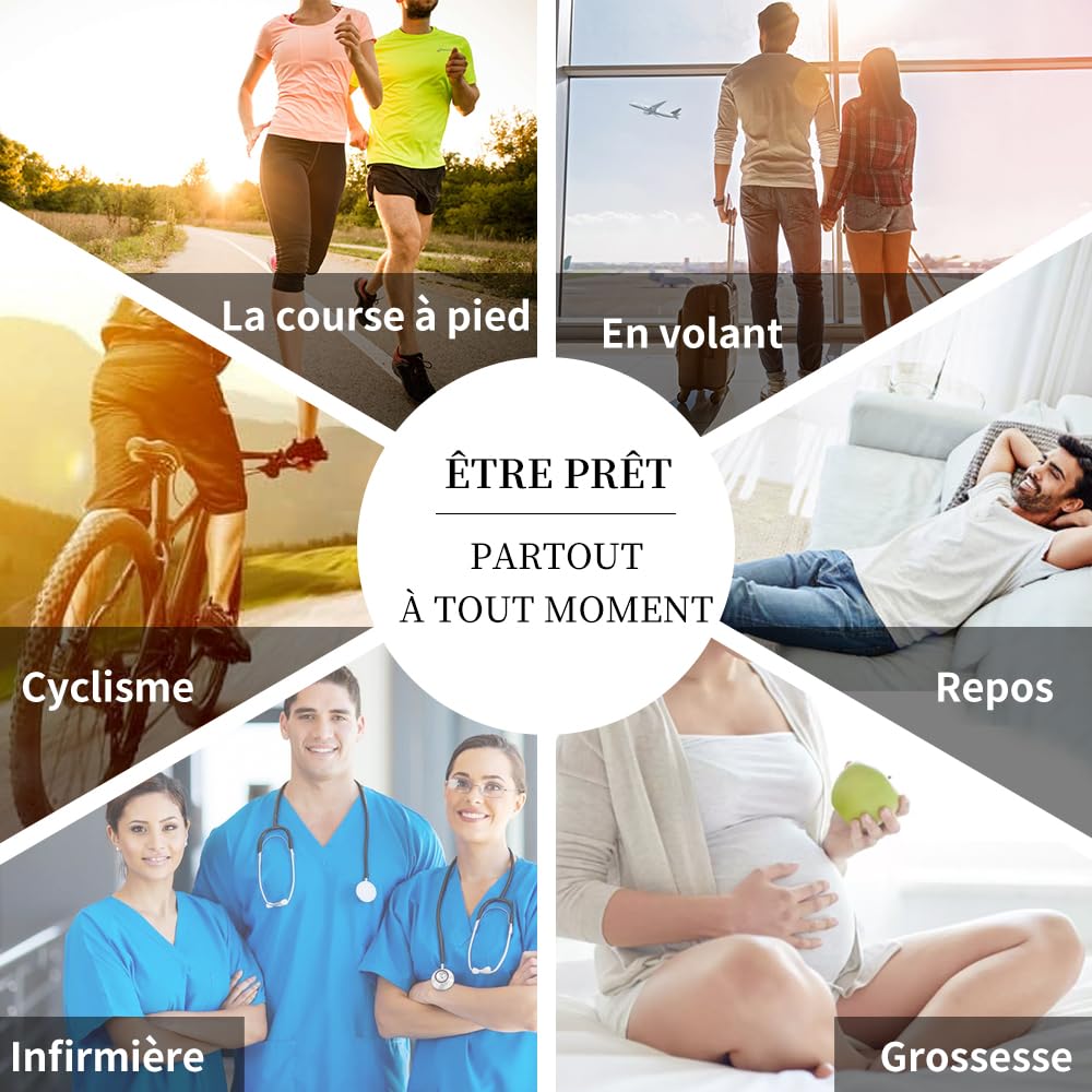 VARCOH - Bas de Contention à Bout Ouvert 20-30 mmHg Pour Cuisses,Bas de Contention Femme Soulagement et Soutien de Haute Qualité Pour vos Jambes