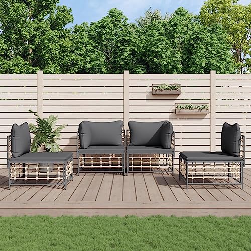 Canapé d'extérieur modulaire peu encombrant et résistant pour petit balcon et terrasse