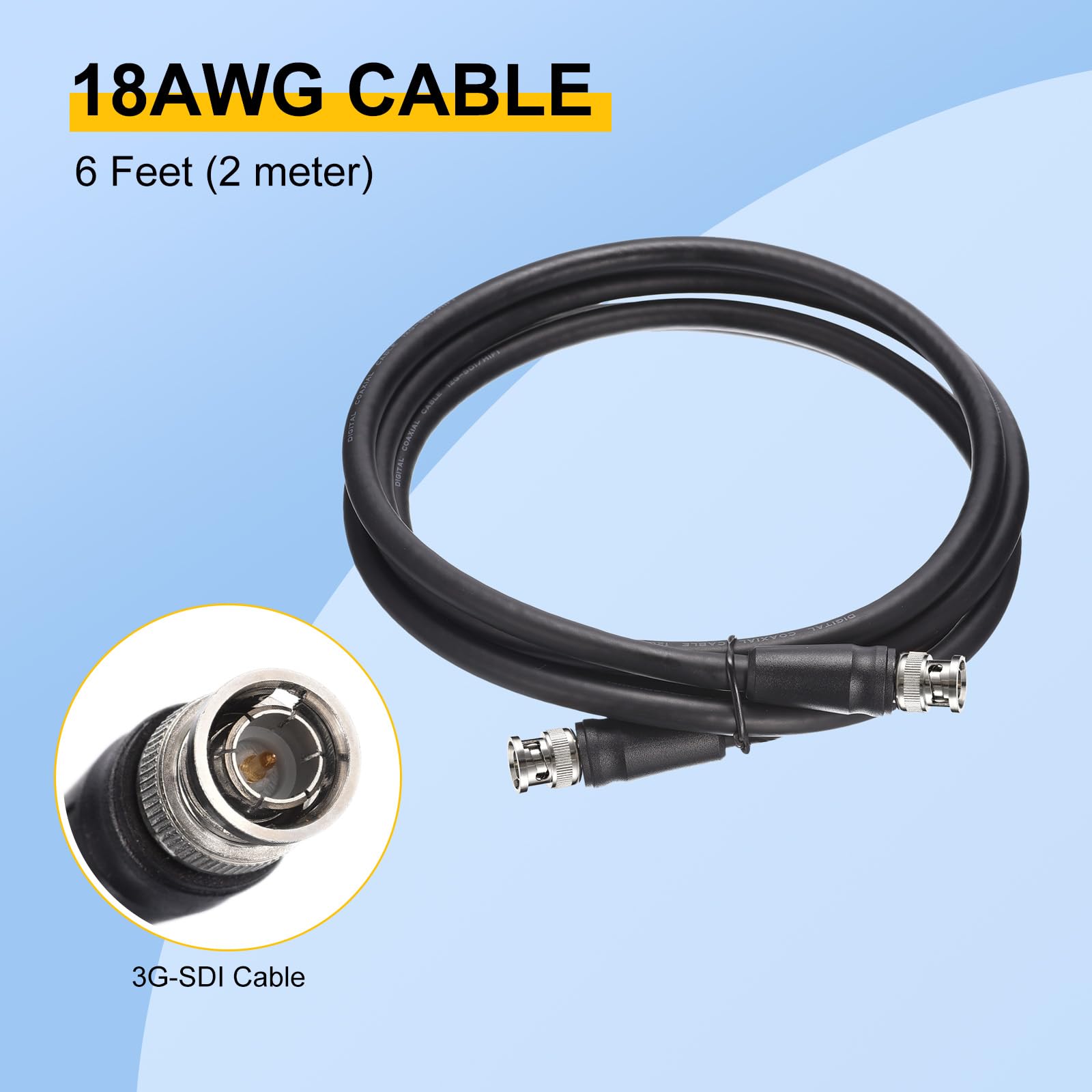 Amazon.com: MECCANIXITY 6.5FT 3G-SDI Cable, HD-SDI Video
