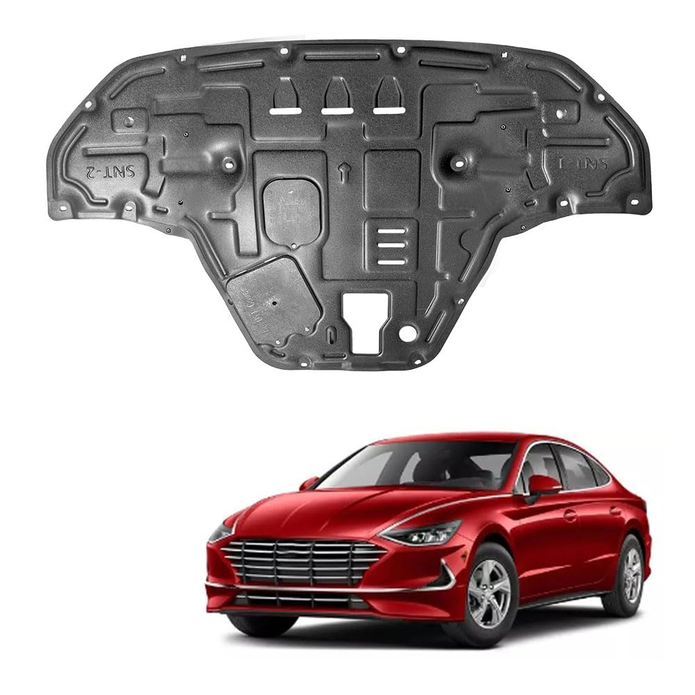Front Skid Plate for Hyundai Sonata 2020 2021 2022 2023 Engine Splash Shield Heavy Duty, Impact Resistant Engine Guard Cover for Sonata 2020-2023 Underbody Protection Plate w/Screw Hardware