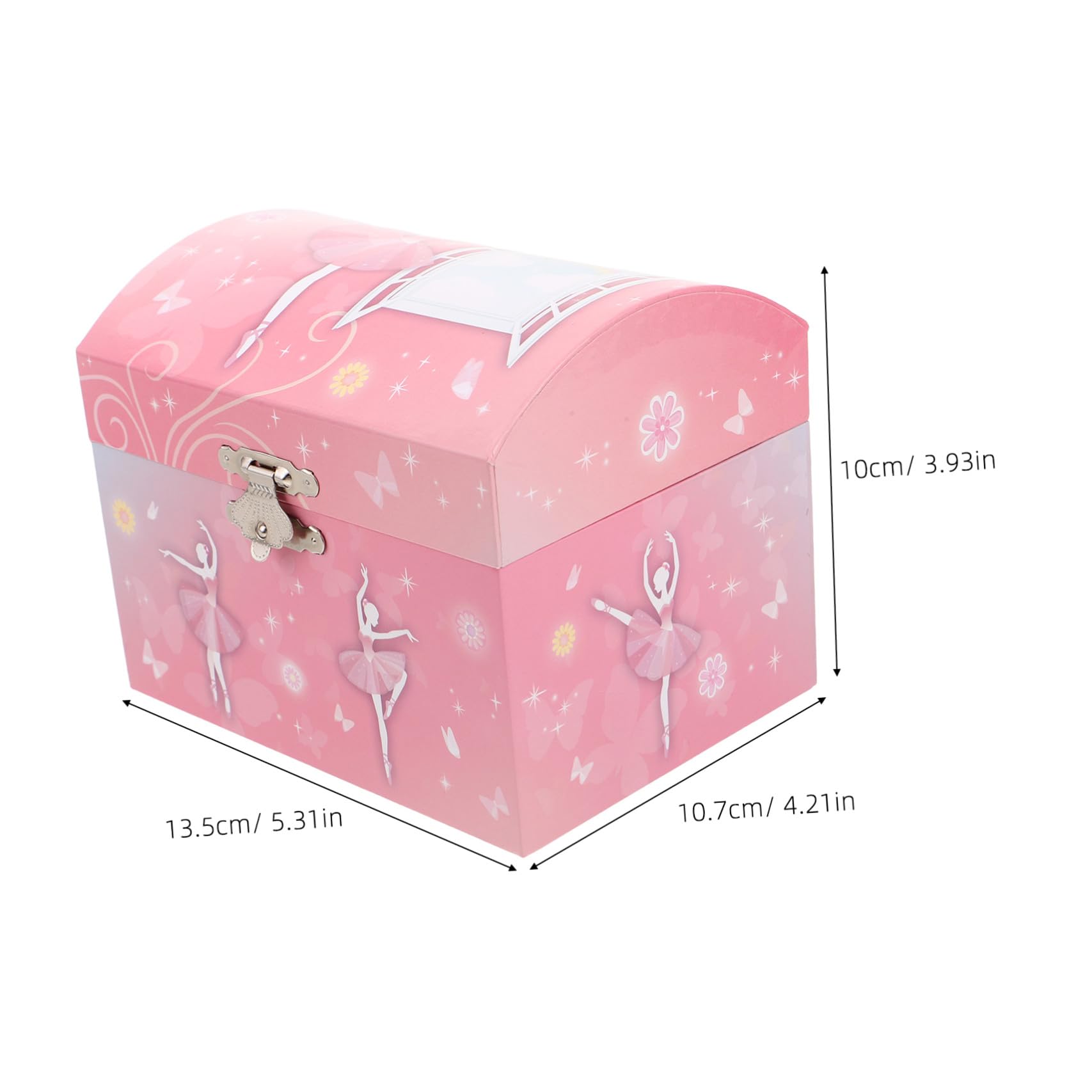 SHINEOFI Joyero Musical para Niñas con Bailarina Giratoria Caja de Música de Ballet con Espejo Almacenamiento Organizado de Joyas Diseño Rosa para Cumpleaños y Obsequio Infantil
