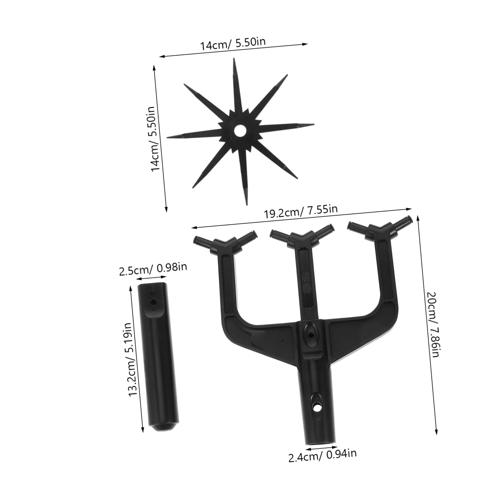 CIYODO Rotary Cultivator Tool Garden Scarifier Aerator Efficient Soil Loosening Tool for Lawns and Gardens