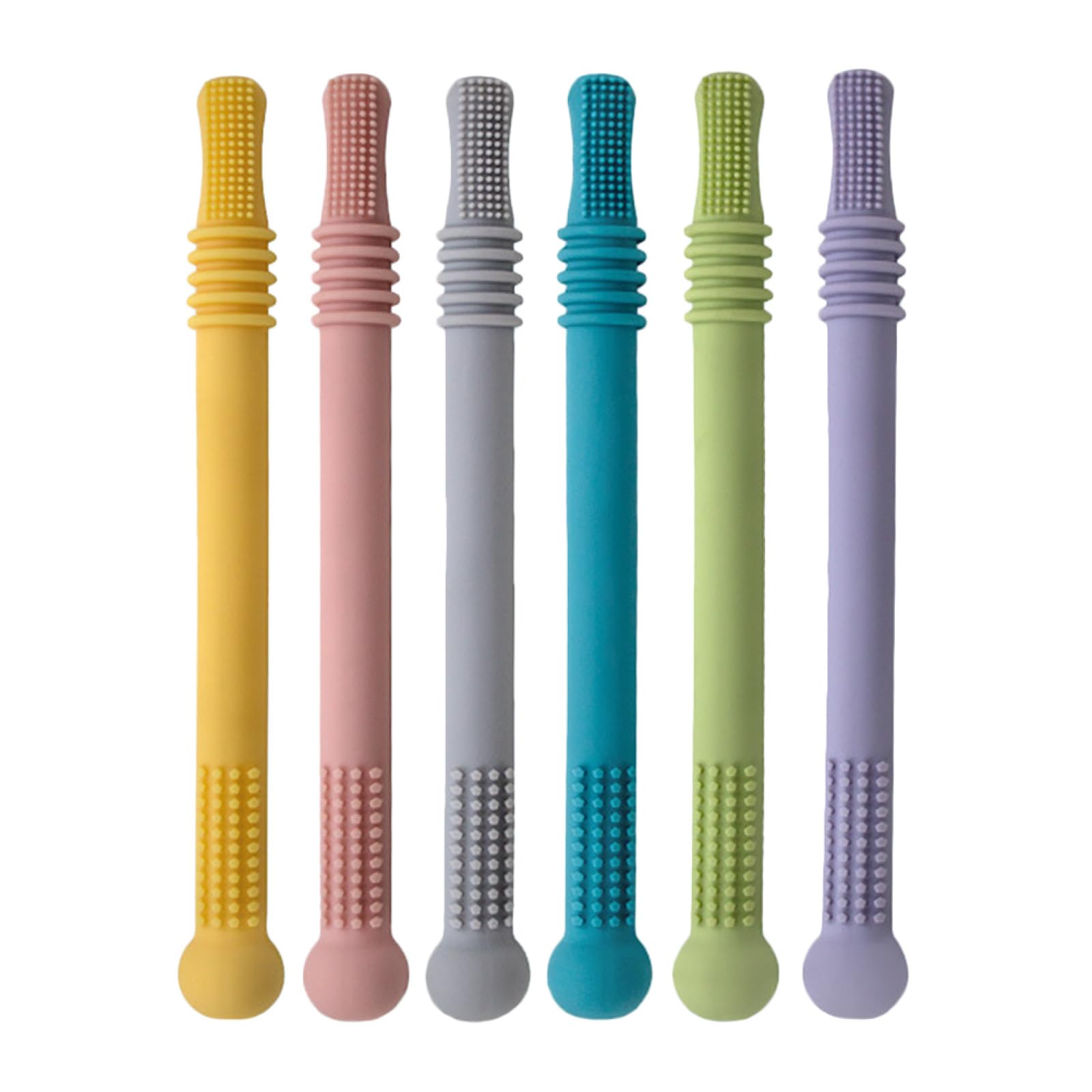6 Piezas para Bebés Tubos de Silicona Seguros y Duraderos para Aliviar Molestias de Juguetes Sensoriales para Recién Nacidos y Pequeños para Desarrollo y Calma
