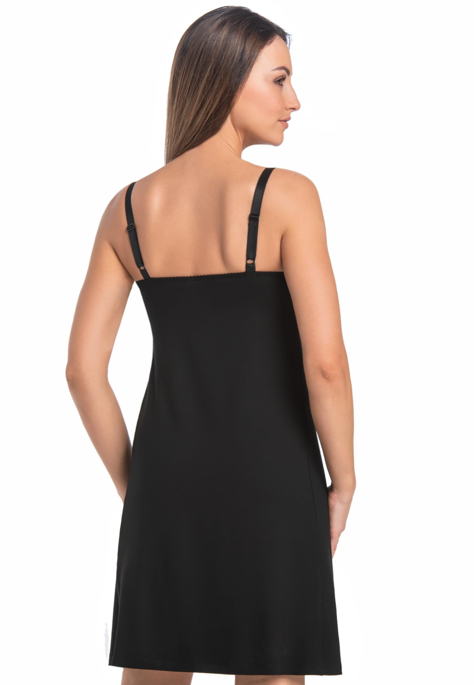 Teyli Women's Mommy Night Shirt, czarna, M, czarny