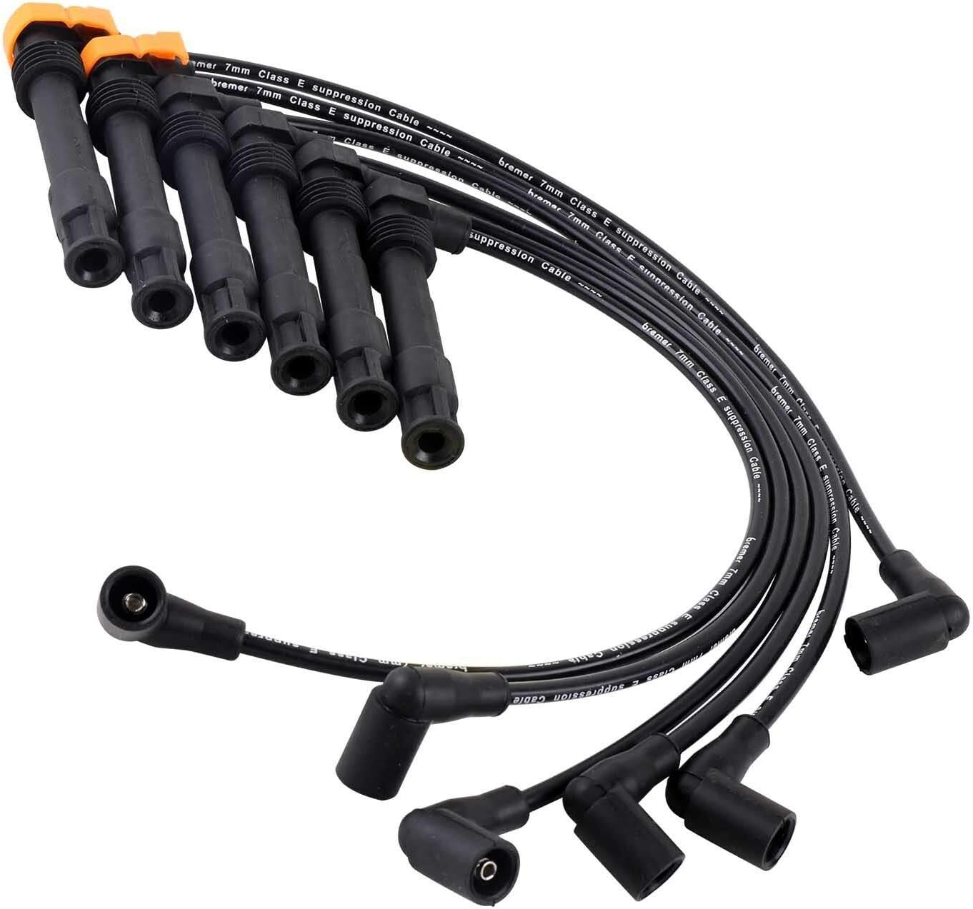 Ignition Spark Plug Wires 7mm (6PC Set) for 1998-2001 Audi A4 2001 Audi A6 for 1998-2005 Volkswagen Passat V6 2.8L