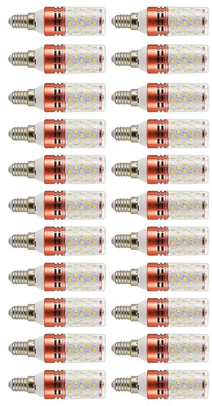 BASLASH Orab Filament E27 Led 4Watts Bulb Edison Light Bulbs 3000K Dimmable Corn E14 LED Bulb Warm White, Cool White And Natural White light Corn 3 IN 1 Style Bulb for Decoration (Pack of 20)