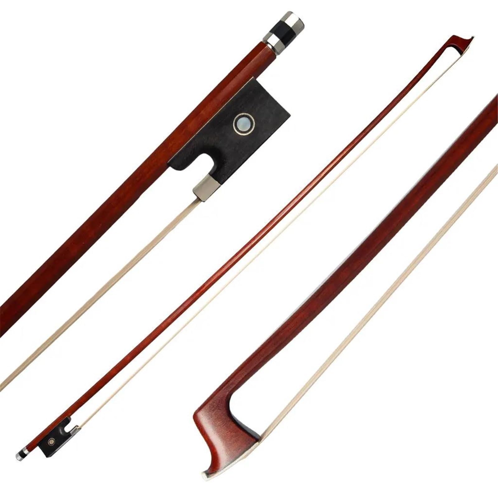 Geigenbogen 4/4-1/8 Brasilholz-Geigenbogen Perfekt Ausbalanciertes Rosshaar-Geigenzubehör Für Akustische Elektrische Violine(1/4)