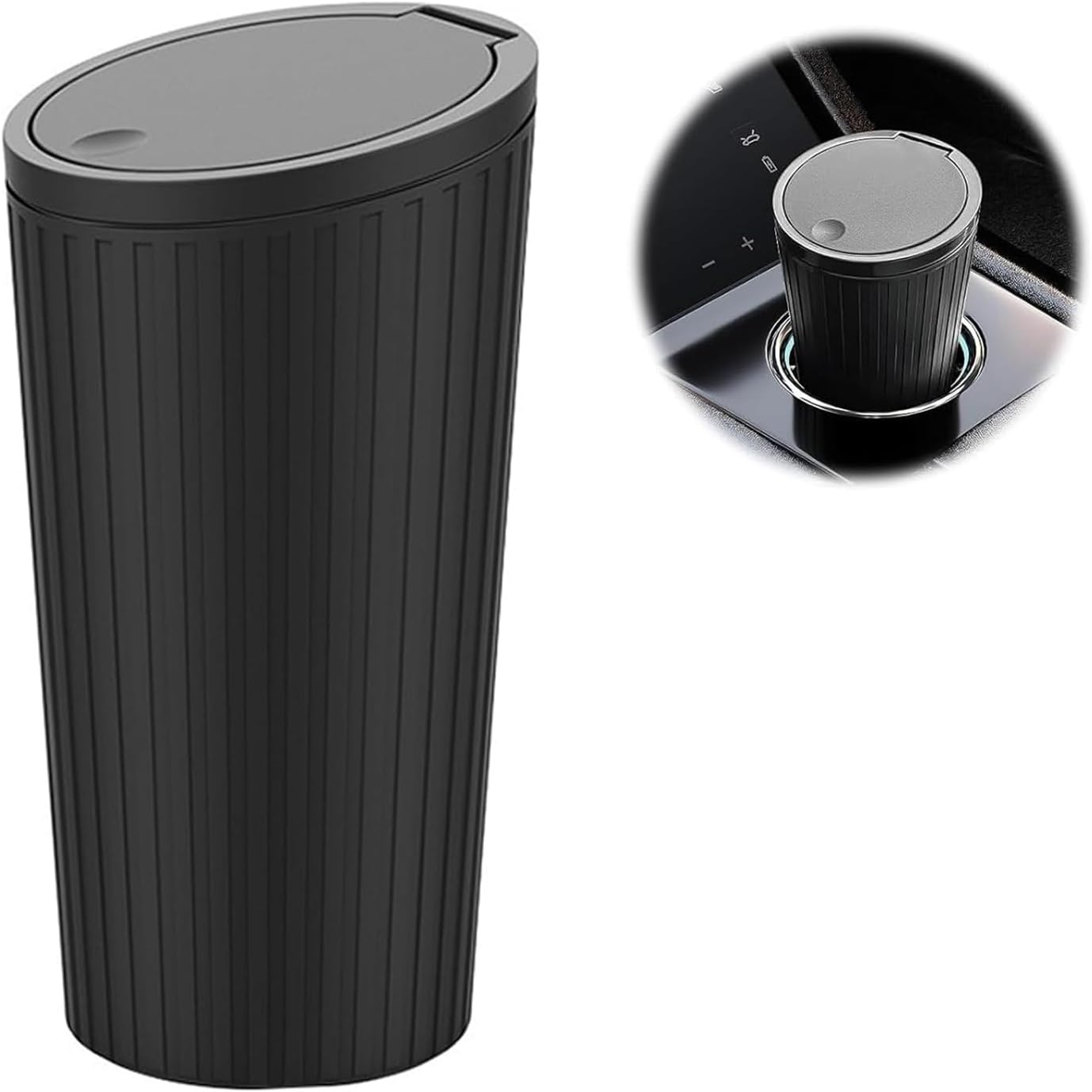 Dymeist Car Trash Bin with Lid Sealing Mini Trash Bin Car Trash Bin Cup Holder Car Garbage Cans