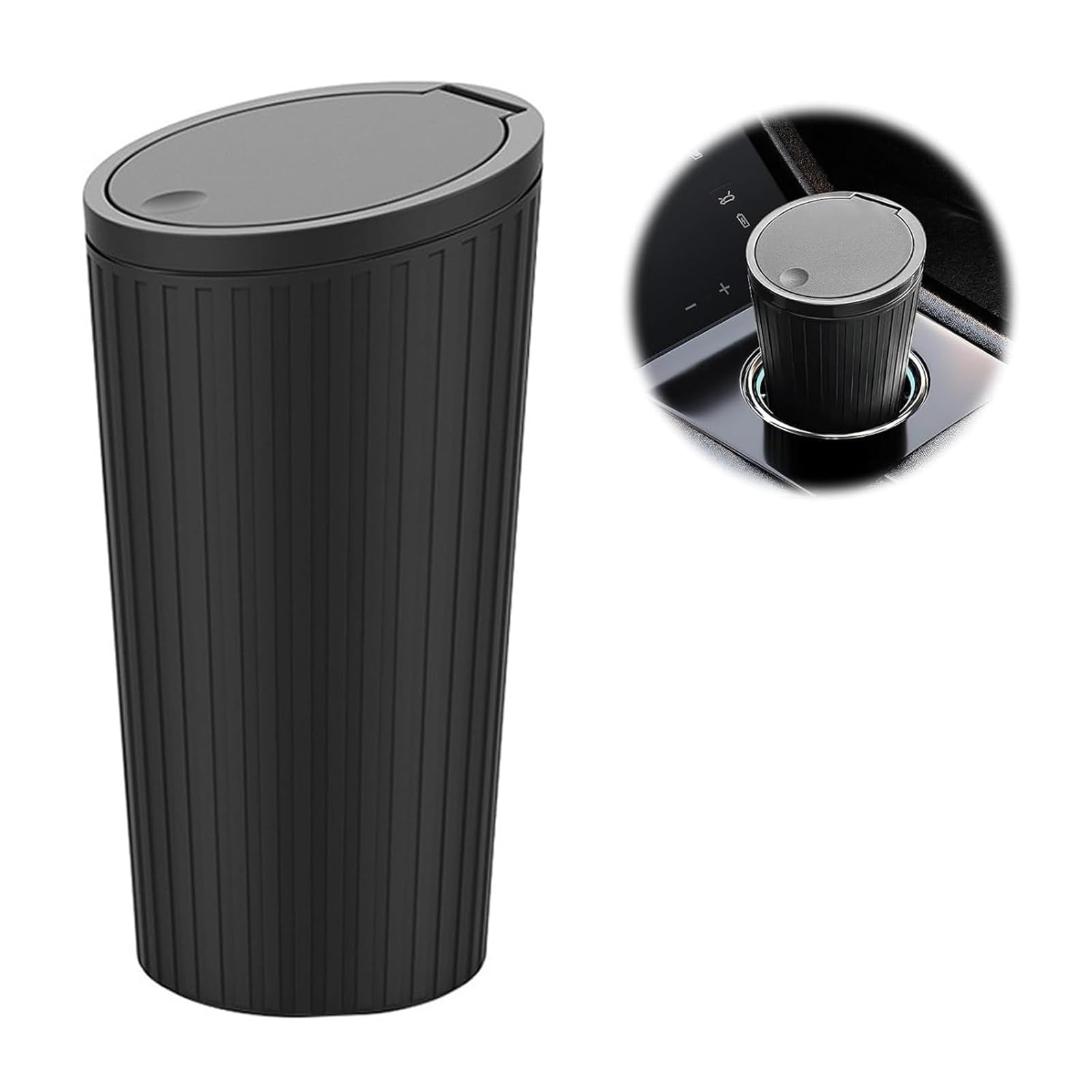 Dymeist Car Trash Bin with Lid Sealing Mini Trash Bin Car Trash Bin Cup Holder Car Garbage Cans