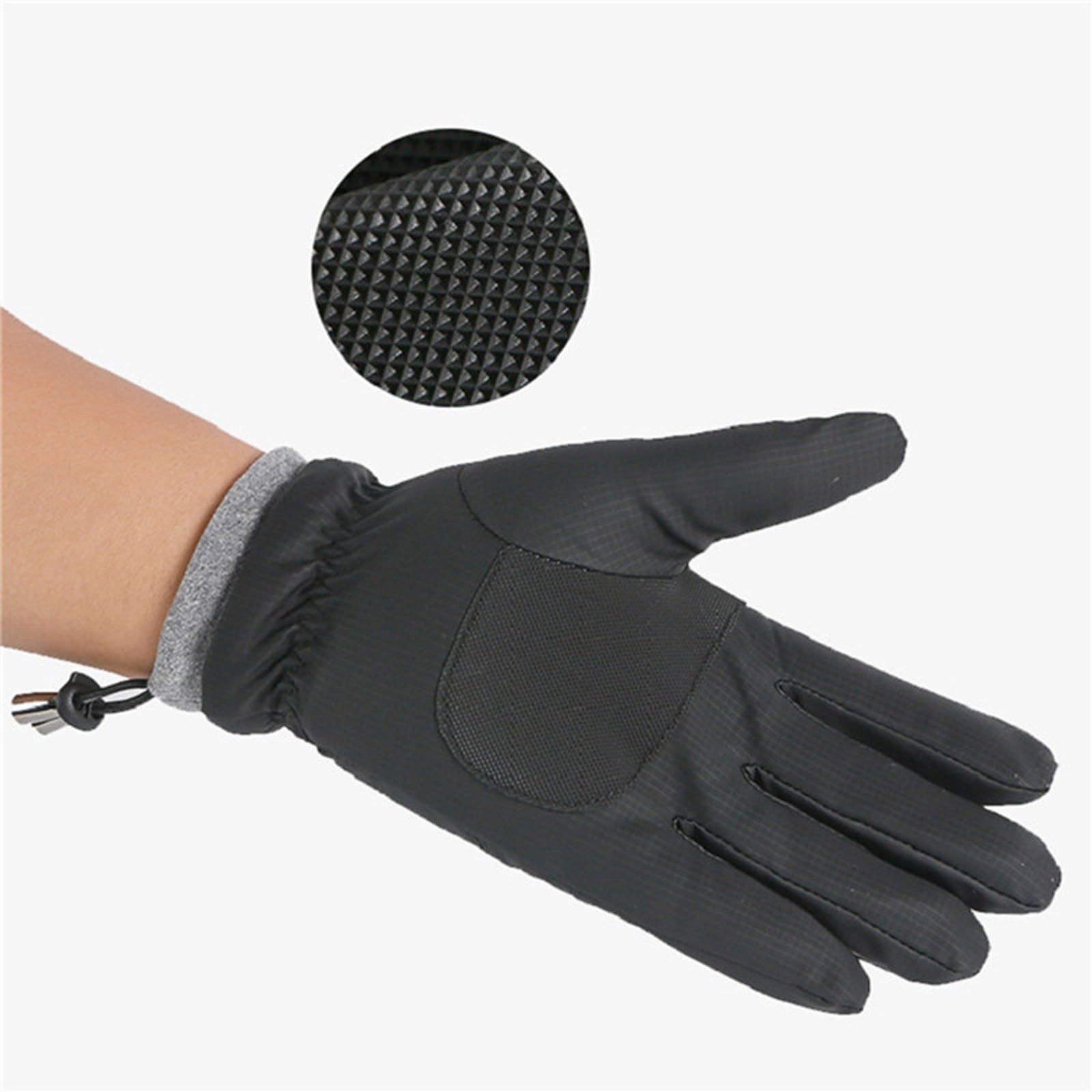 Guantes de esquí de Invierno para Hombre, Resistentes al Viento, para Mantener el Calor, Dedos con Pantalla táctil, Ligeros, Antideslizantes, Suaves, para Ciclismo
