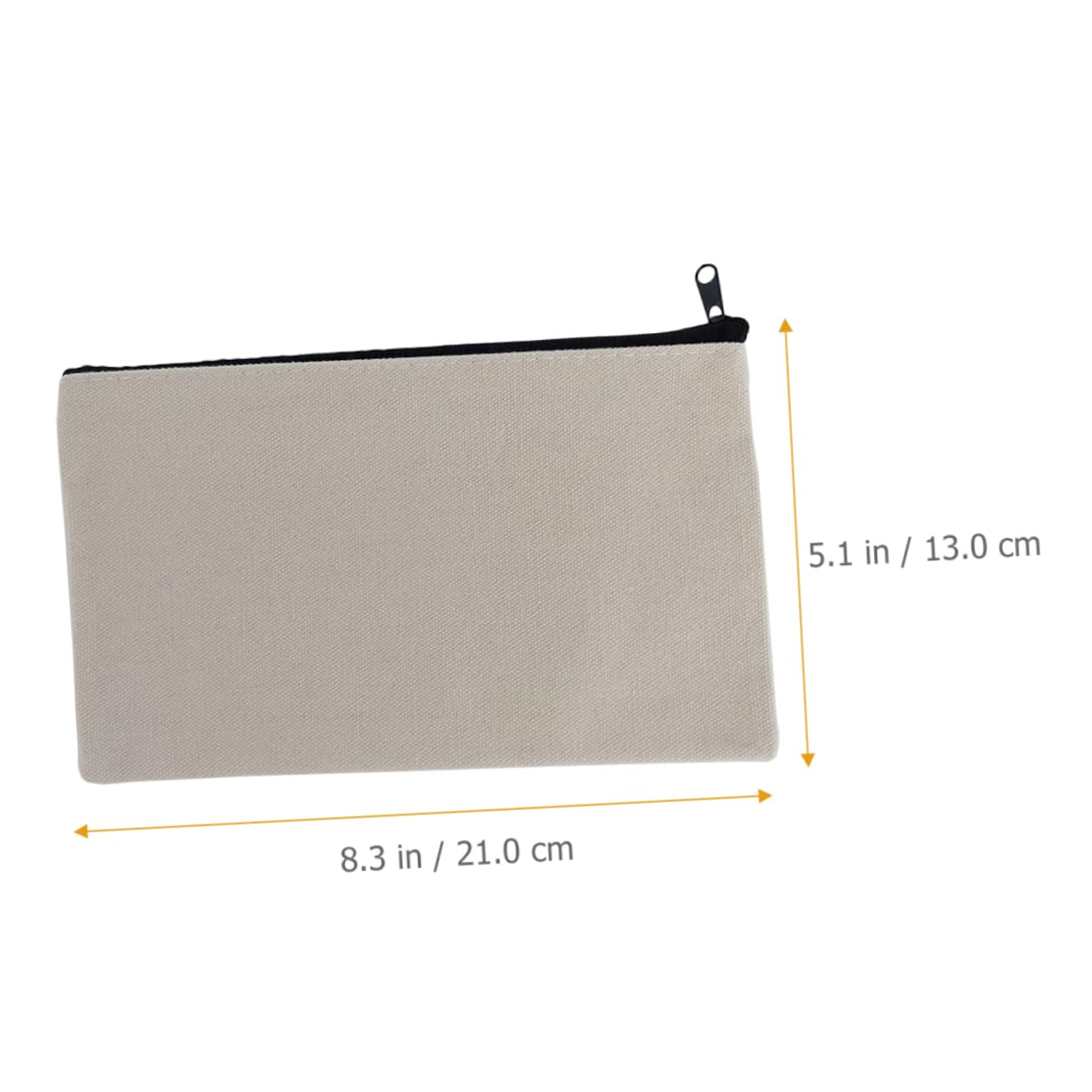 Astuccio Canvas Pencil Bag Bianco 14 Pezzi Cerniera