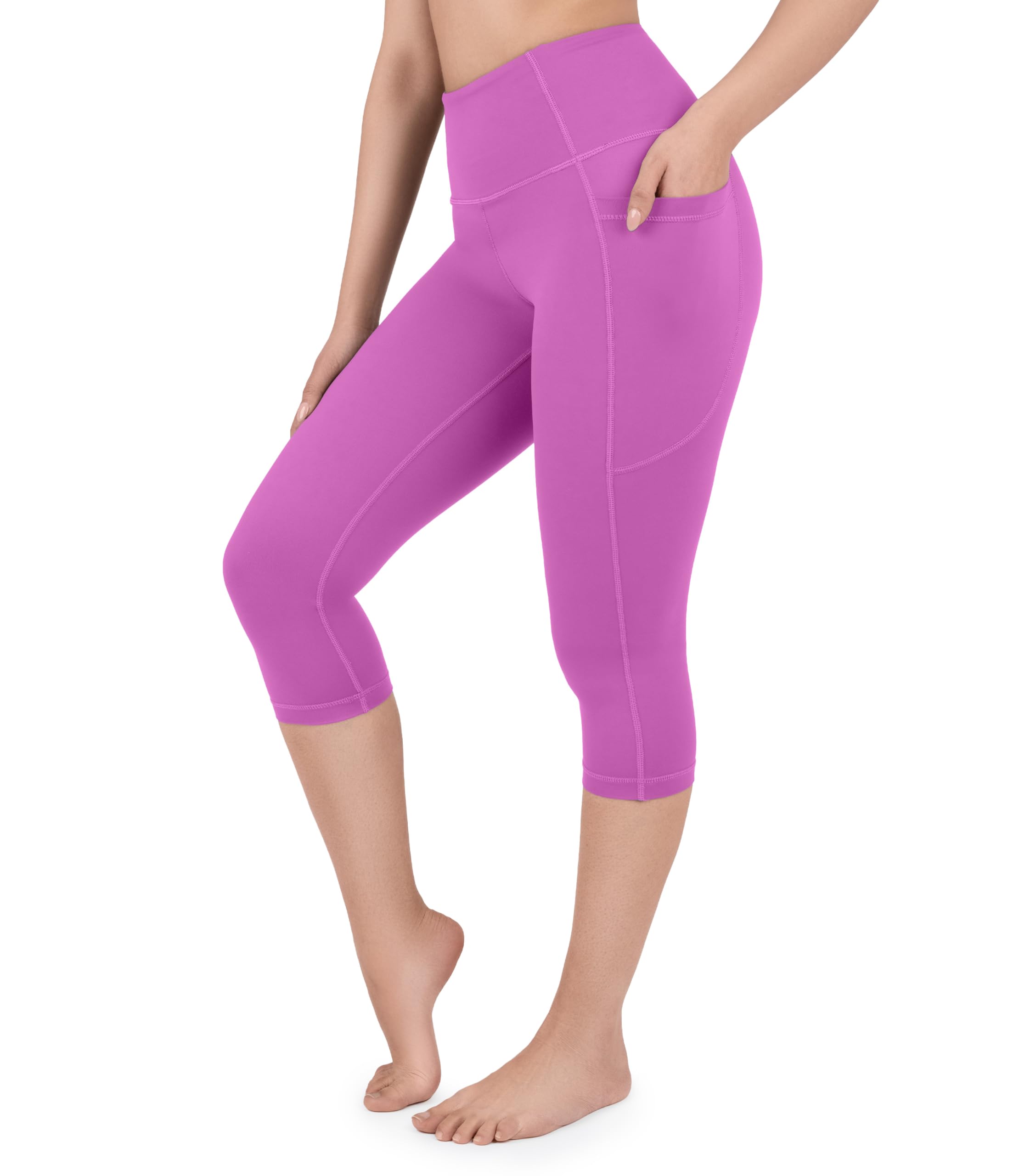 Nirlon NirLUX Capri Leggings for Women - NirLUX Capri Leggings with Pockets for Women, Regular & Plus Size Yoga Pants