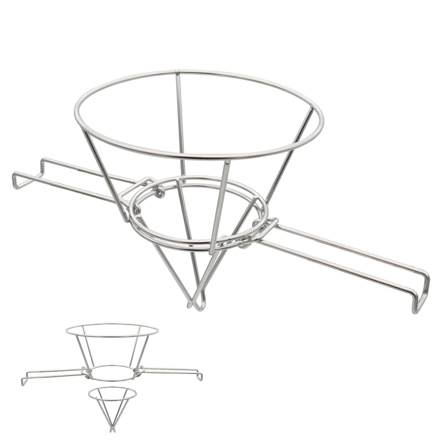 Accessoires de friteuse et support filtre conique en acier inoxydable pour miel